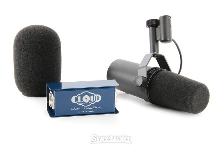 Shure SM7B Dynamic Microphone and CL-1 Cloudlifter Kit with Stand  