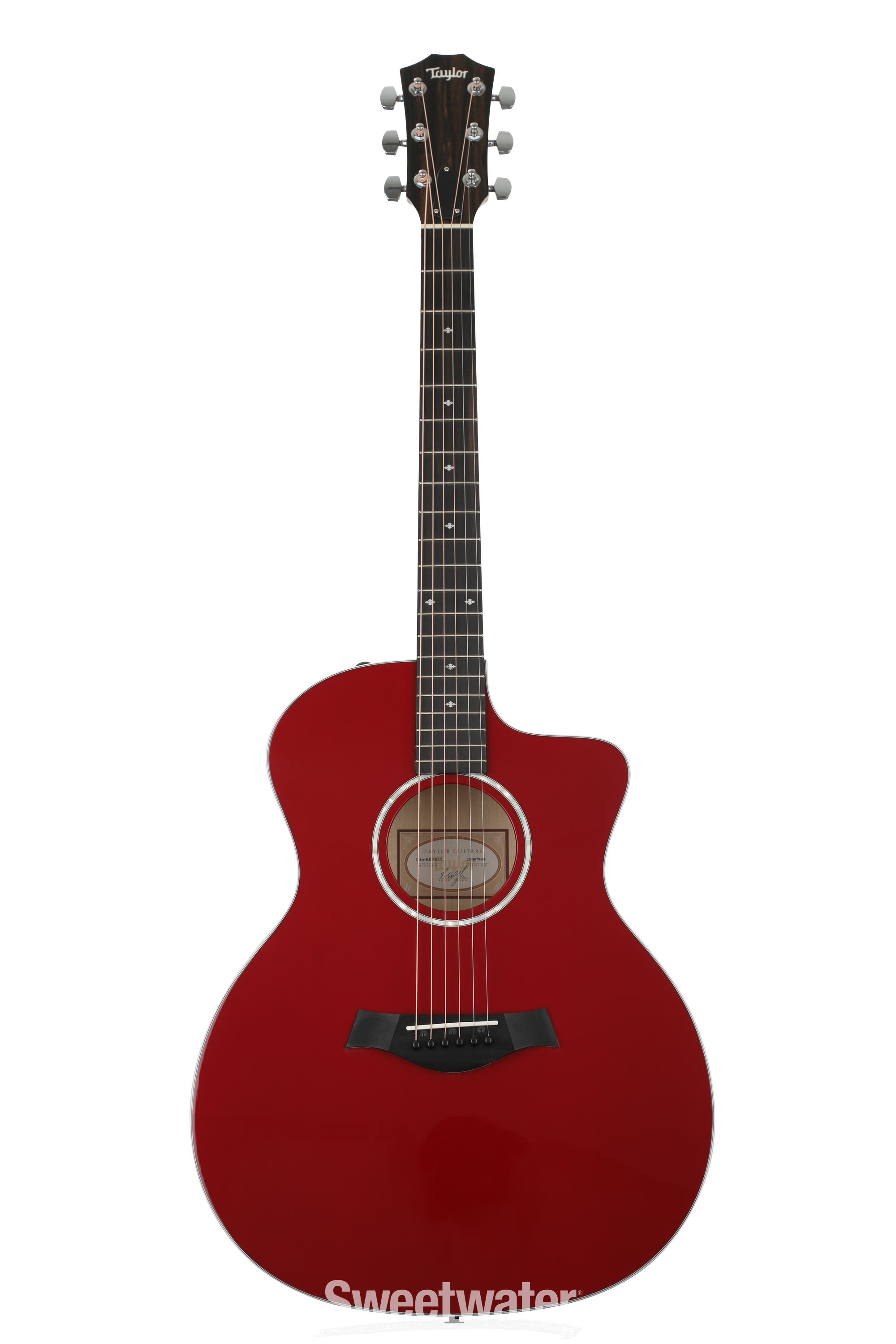 Taylor 214ce Deluxe Acoustic-electric Guitar - Red | Sweetwater Taylor 214ce Deluxe Acoustic-electric Guitar - Red | Sweetwater