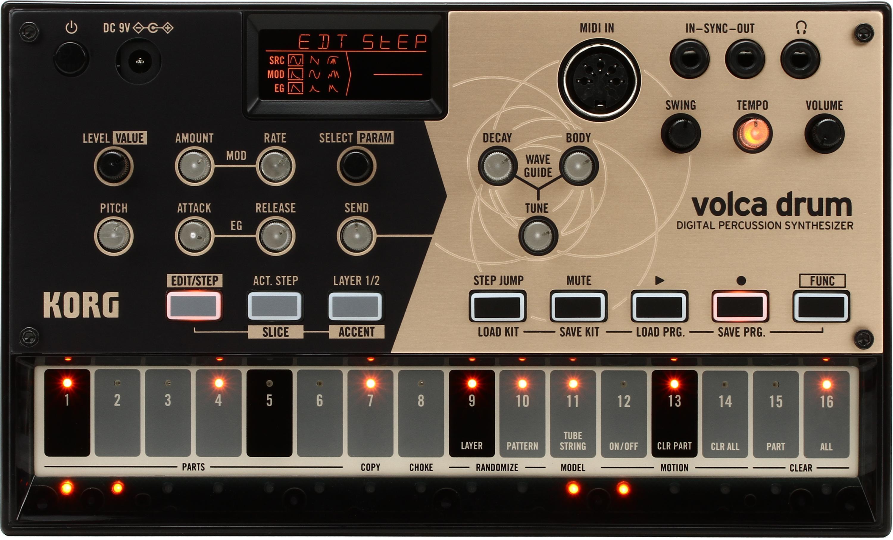 Korg Volca Drum Physical Modeling Drum Synthesizer | Sweetwater