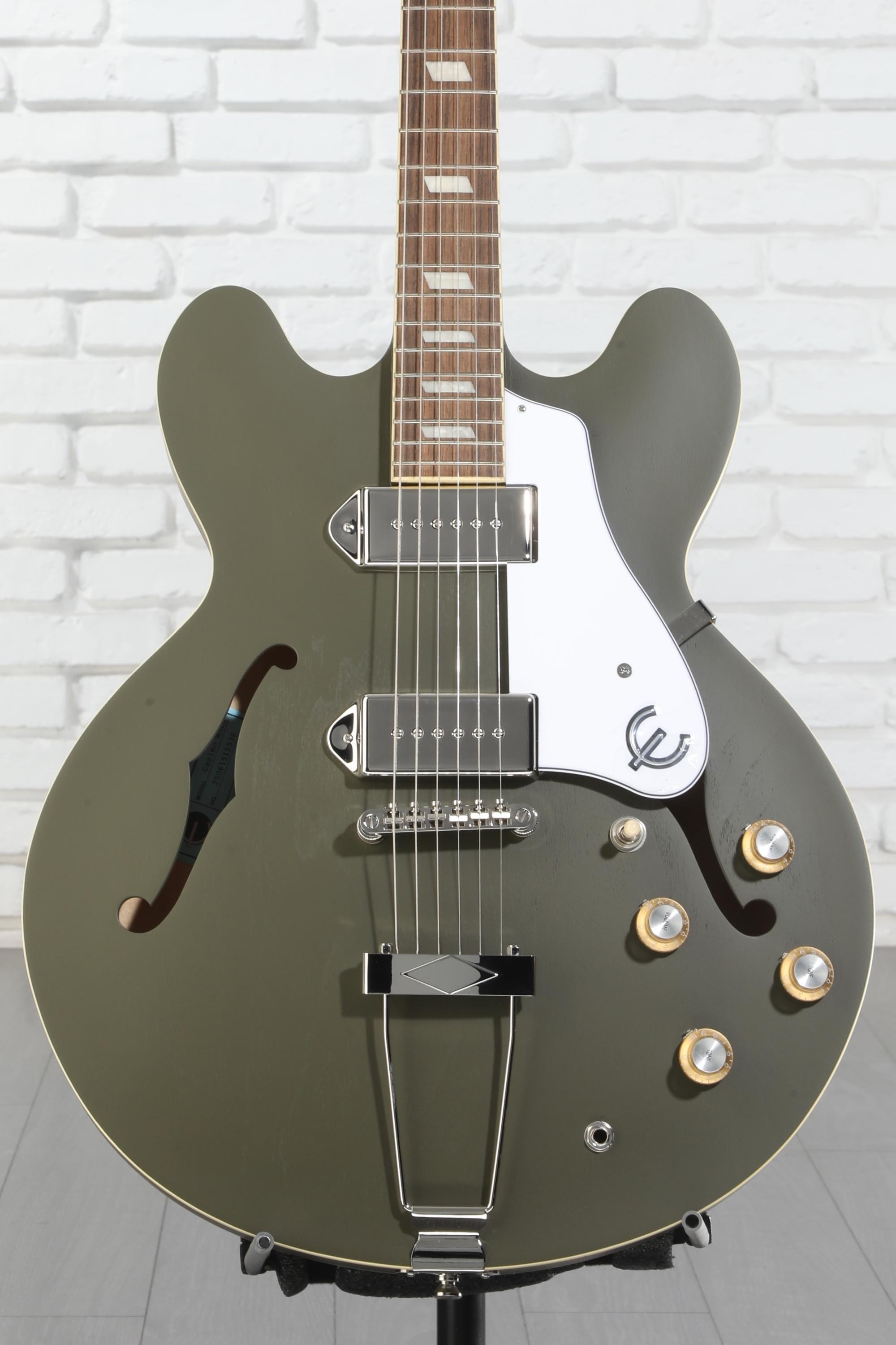 Epiphone Casino Worn Hollowbody - Worn Olive Drab | Sweetwater