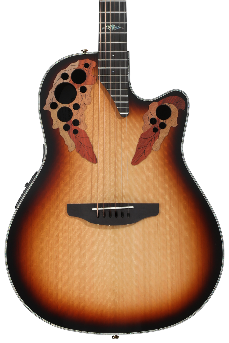 Ovation Celebrity Exotic Mid-depth E-Acoustic Guitar - Sunburst