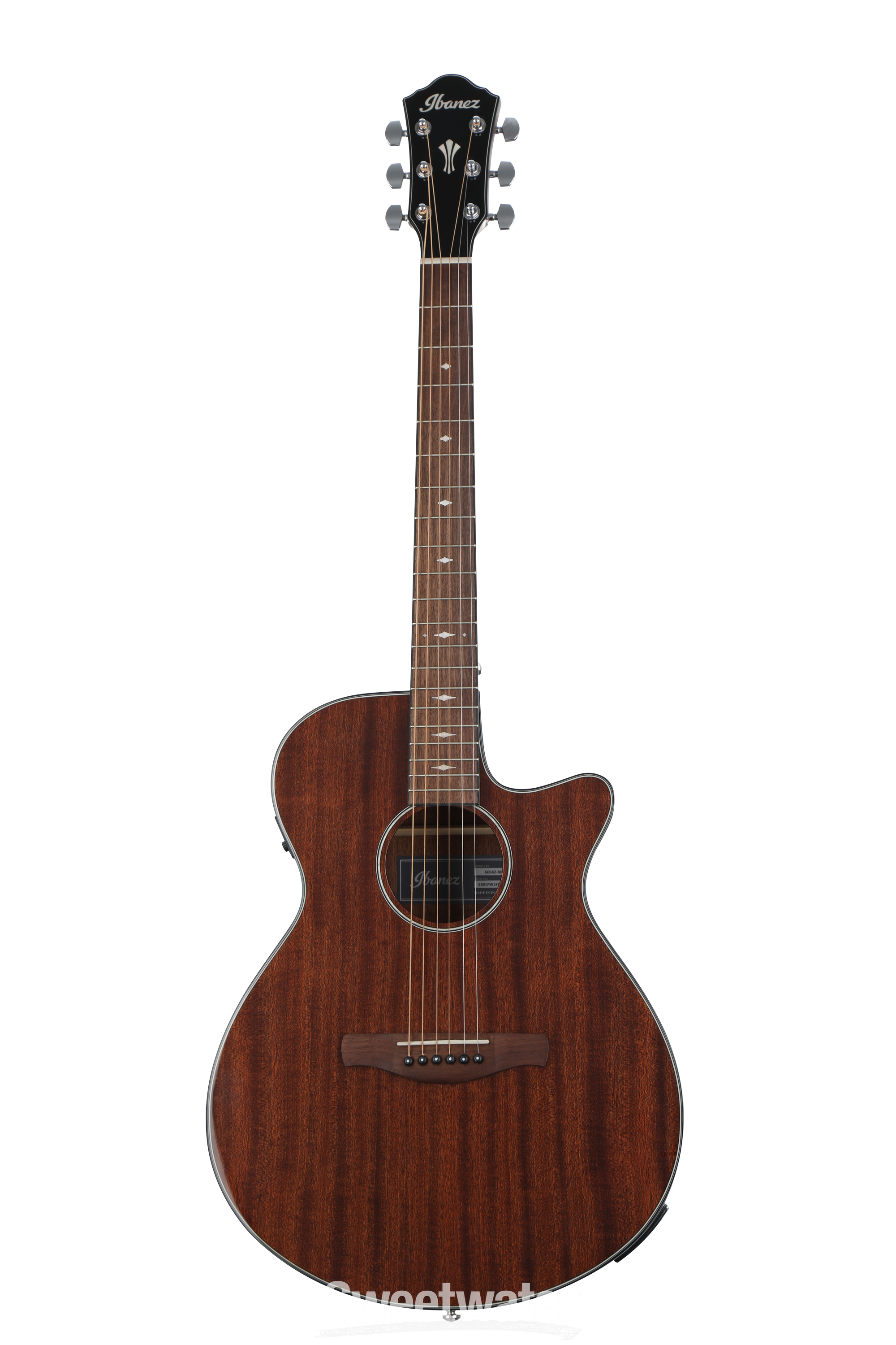Ibanez AEG62 Acoustic Electric Guitar Natural Mahogany High