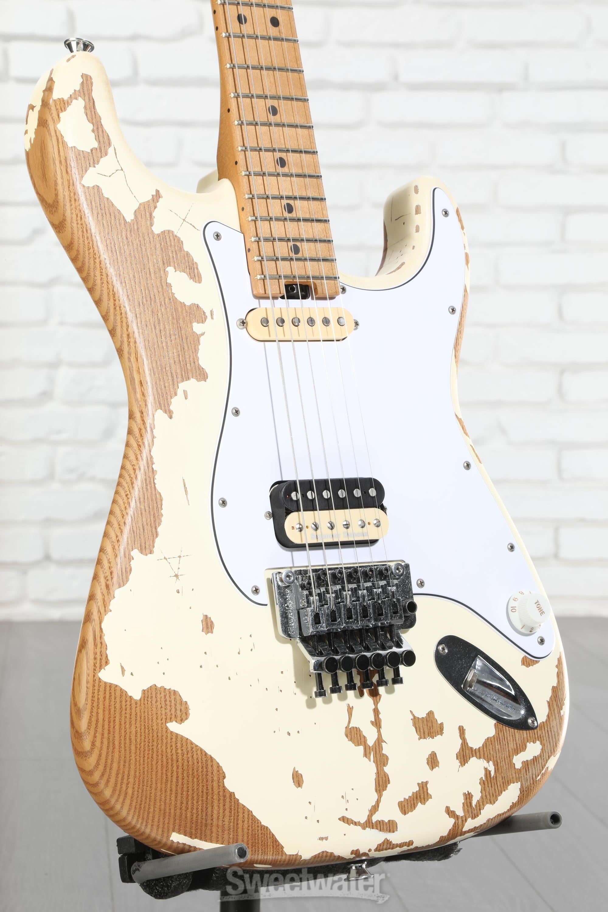 Charvel Super-Stock SC1 Artist Signature Limited-edition Henrik Danhage Electric Guitar - White Relic