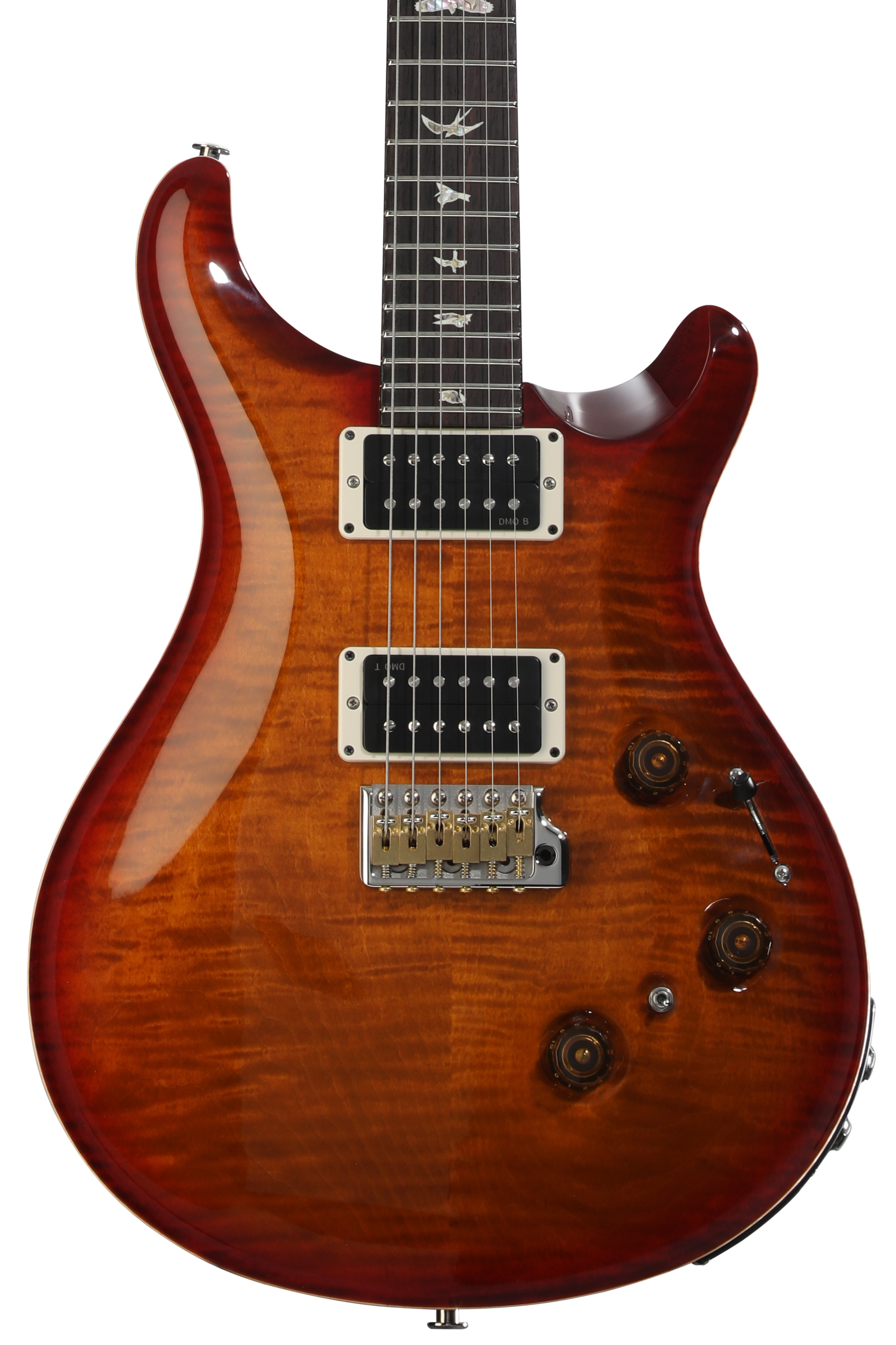 ギター PRScustom24 copper brown PRS Custom 24 Piezo Electric Guitar - Dark Cherry Sunburst