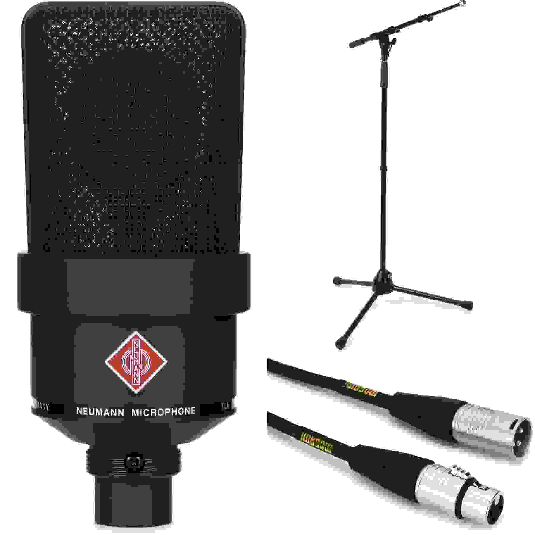 Neumann TLM 103 Anniversary Edition Large-diaphragm Condenser Microphone Bundle with Stand and Cable - Matte Black