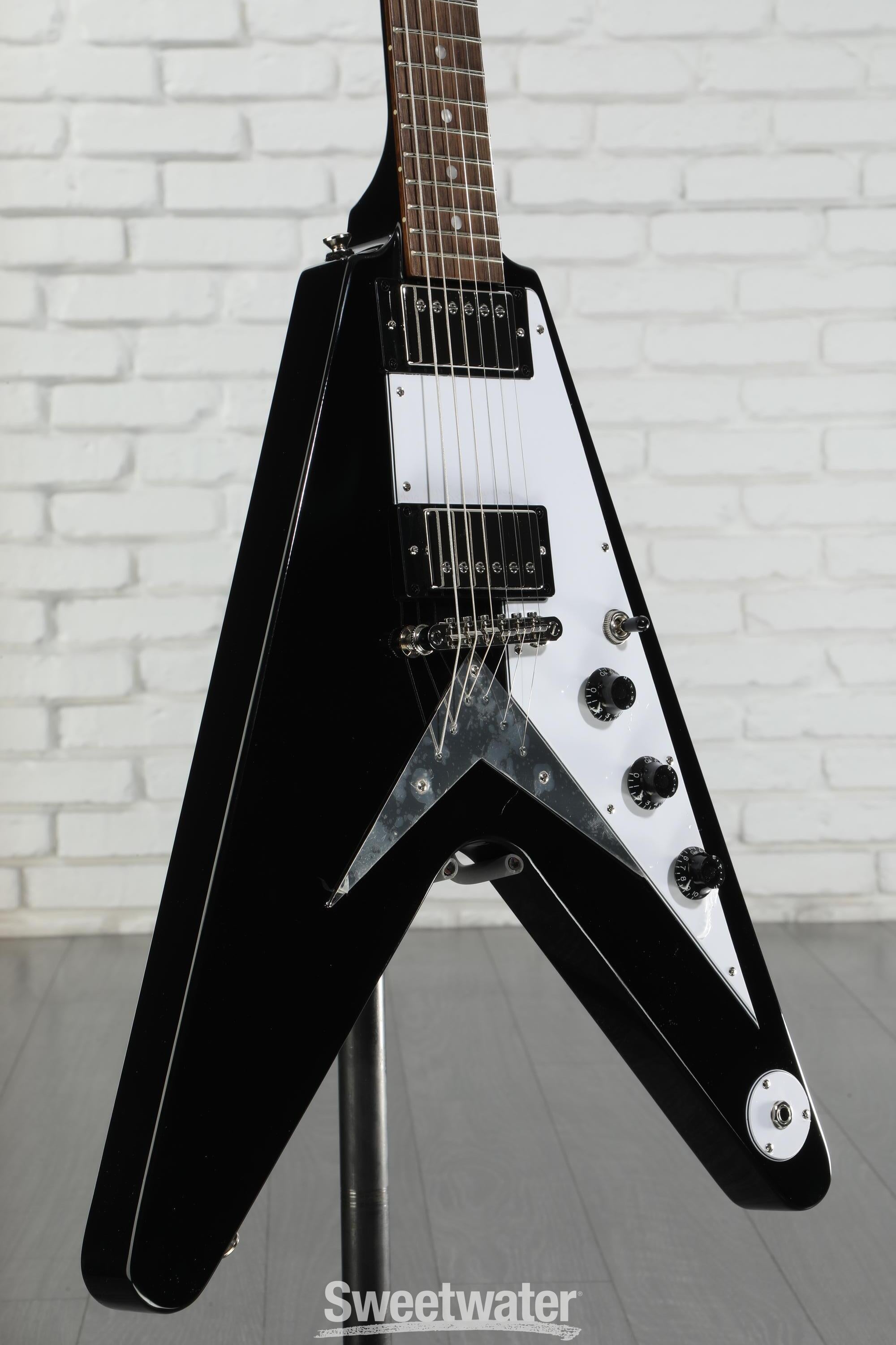 Epiphone Flying V Electric Guitar - Ebony Reviews | Sweetwater