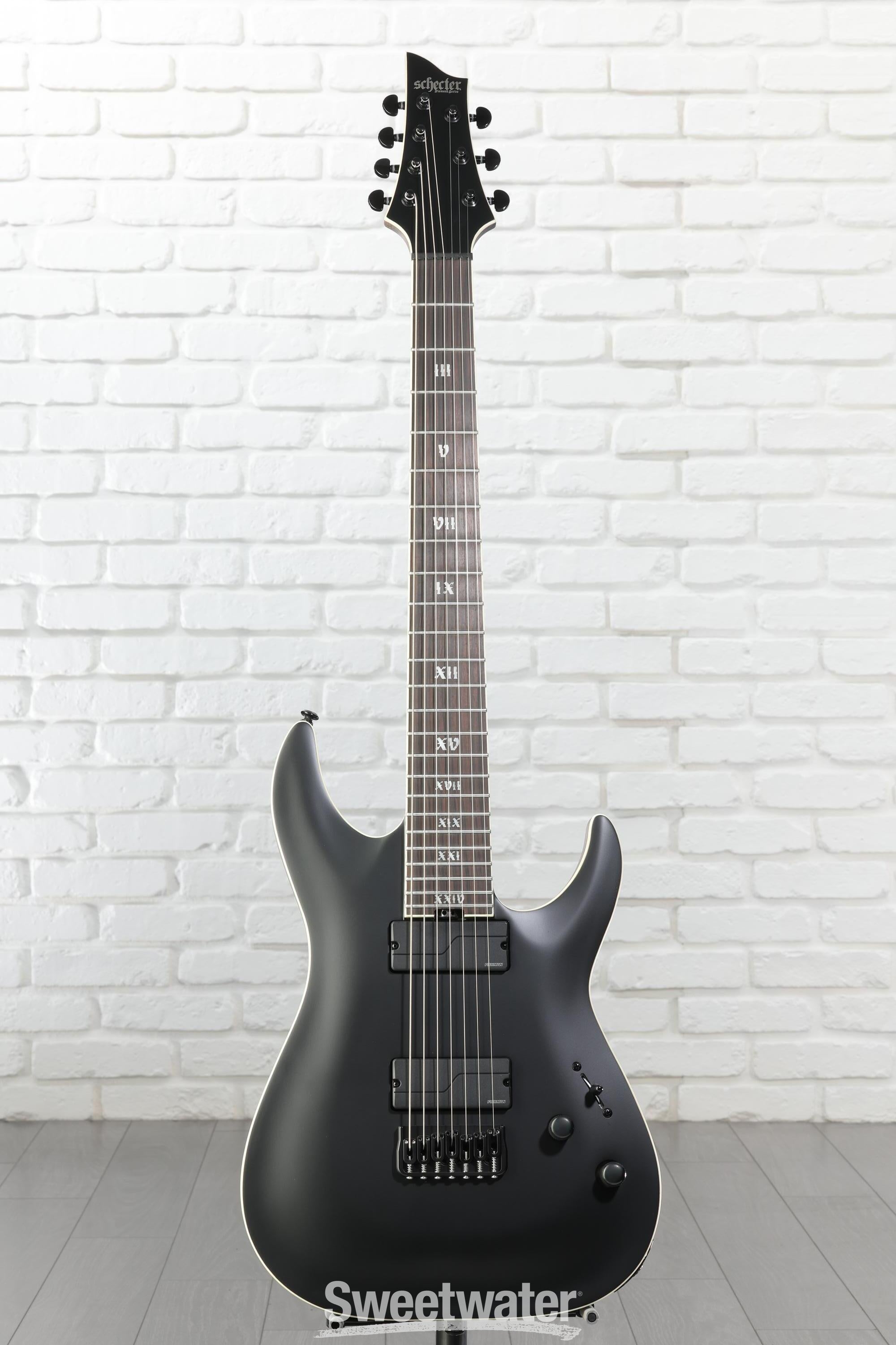 Schecter C-7 SLS Evil Twin Electric Guitar - Satin Black | Sweetwater