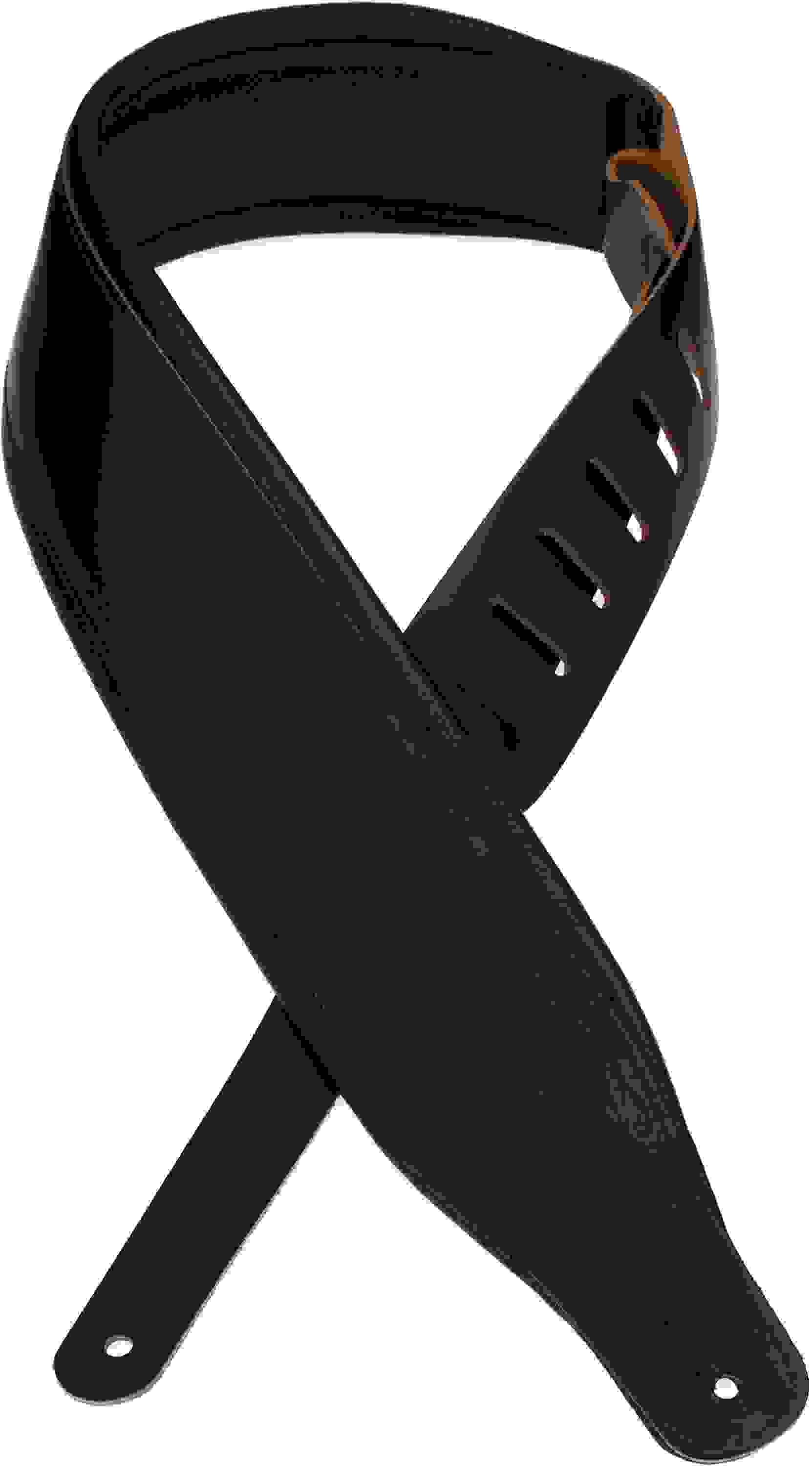 Levy's M26PD-BLK Top Grain Leather Guitar Strap - Black