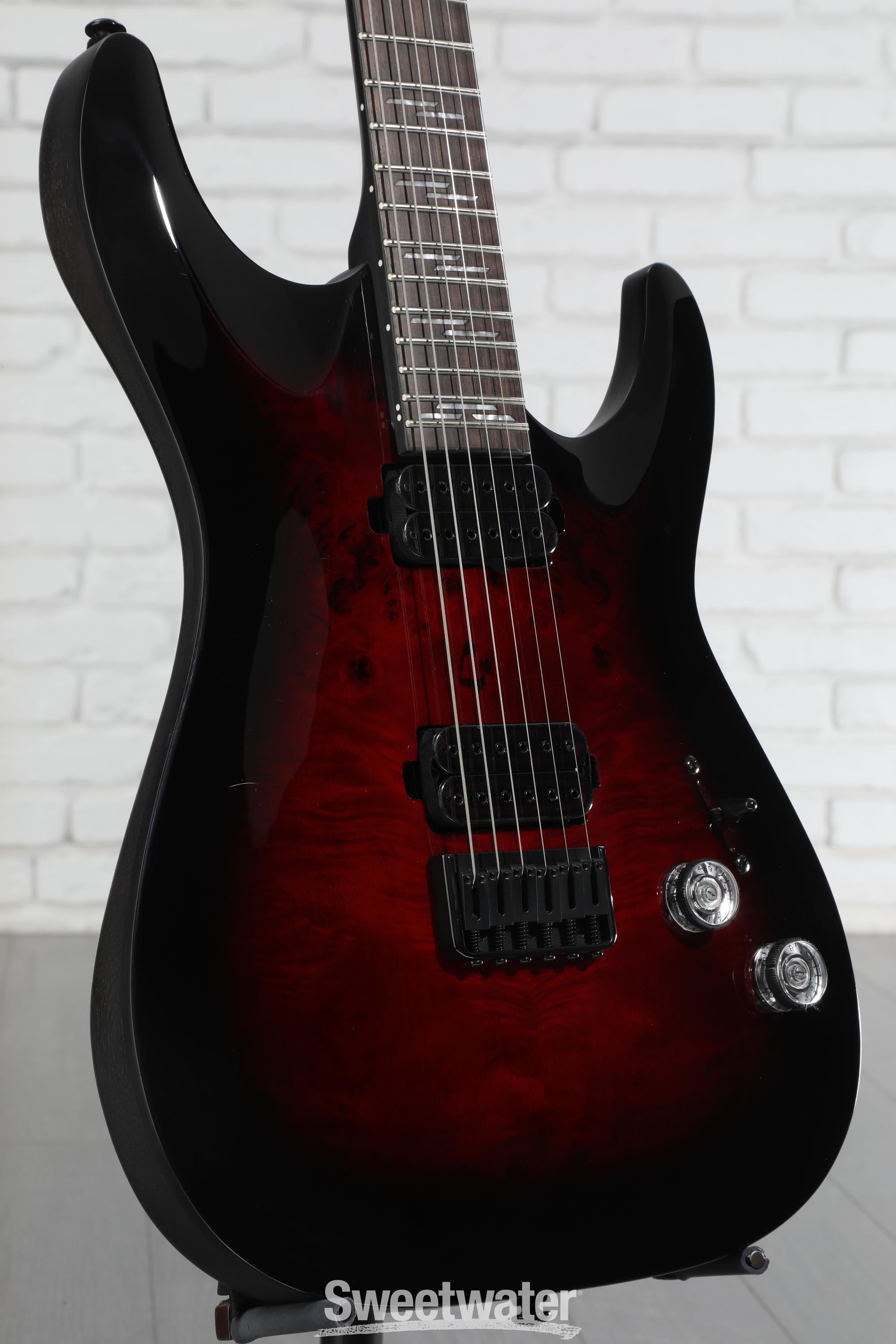 Schecter OMEN6 ソフトケース付き Schecter Omen Elite-6 Electric Guitar - Black Cherry Burst