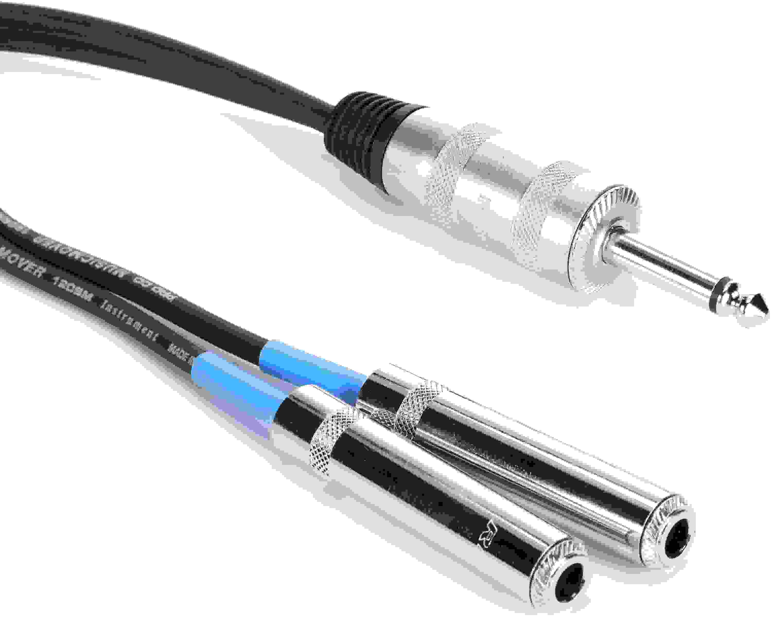 Pro Co YGQ2FQ-1 Y Cable - 1/4-inch TS Male to Dual 1/4-inch TS Female - 1 foot
