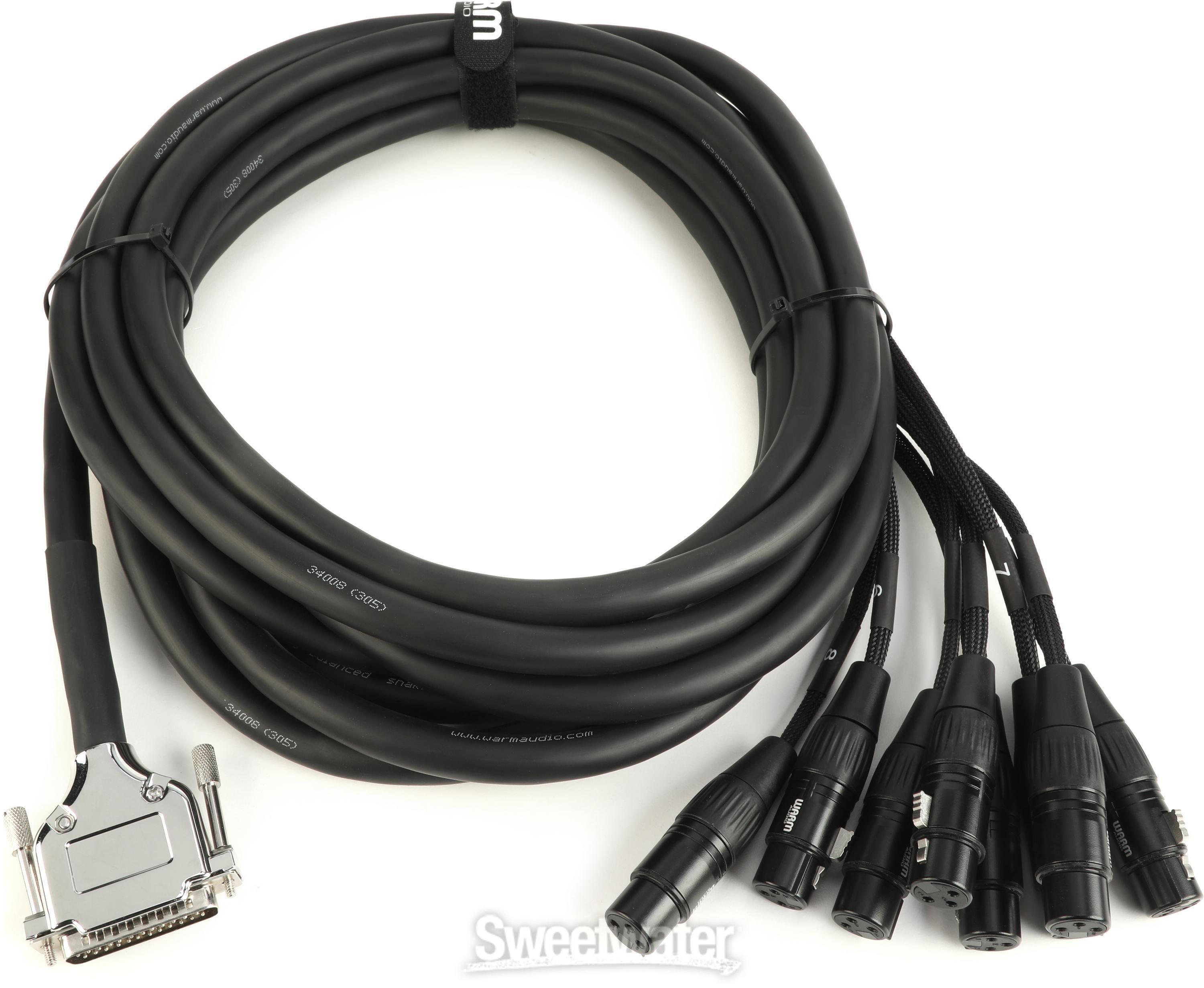 Warm Audio Premium 8-channel DB25 to XLRF Audio Breakout Cable