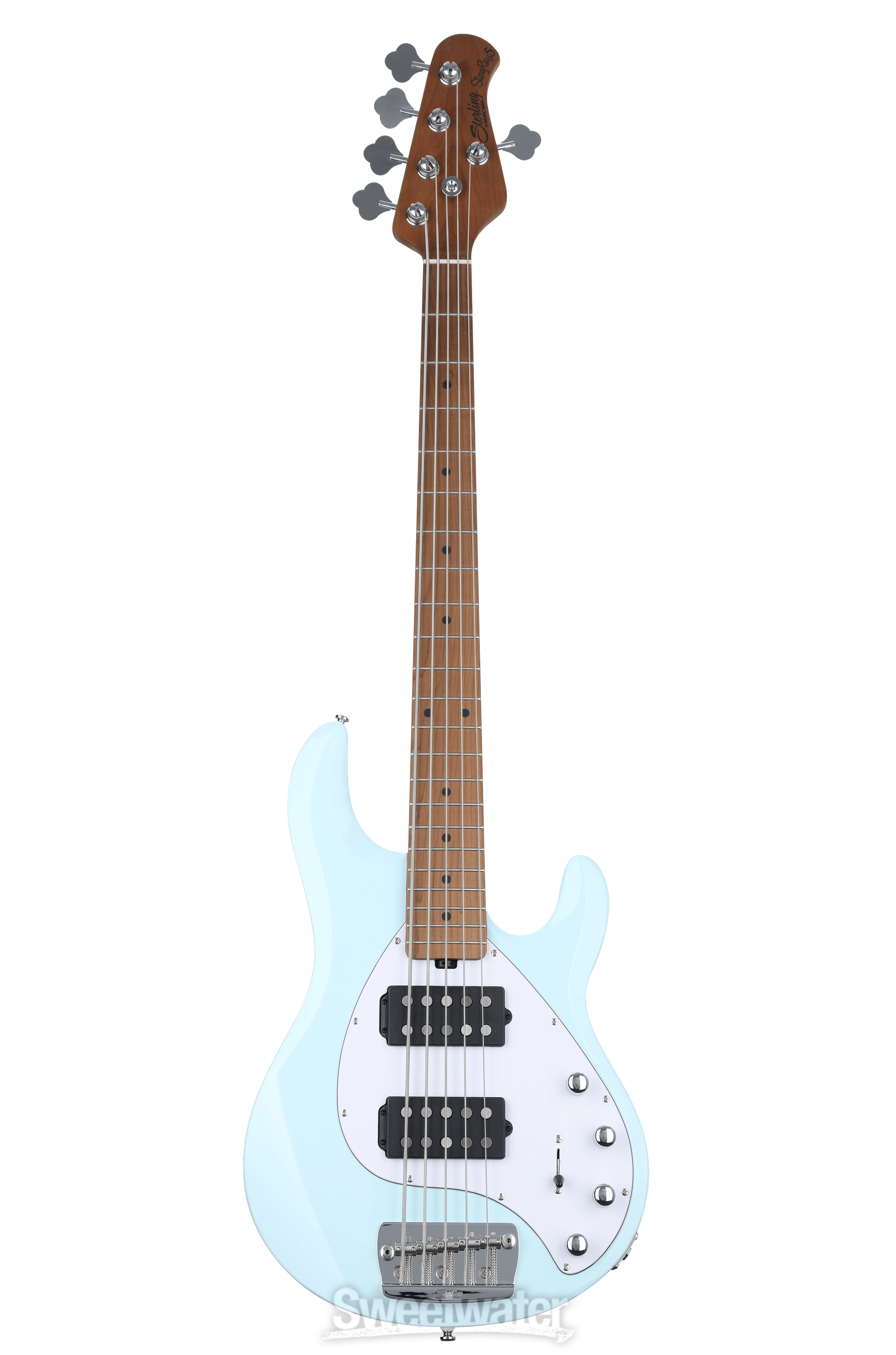 Sterling By Music Man StingRay RAY35HH Bass Guitar - Daphne Blue |  Sweetwater