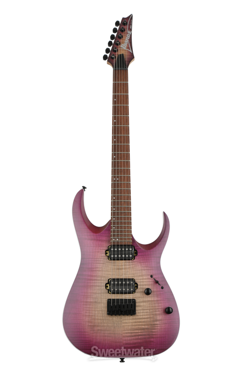 Ibanez rga series rgar42mfmt electric guitar transparent purple burst outlet flat