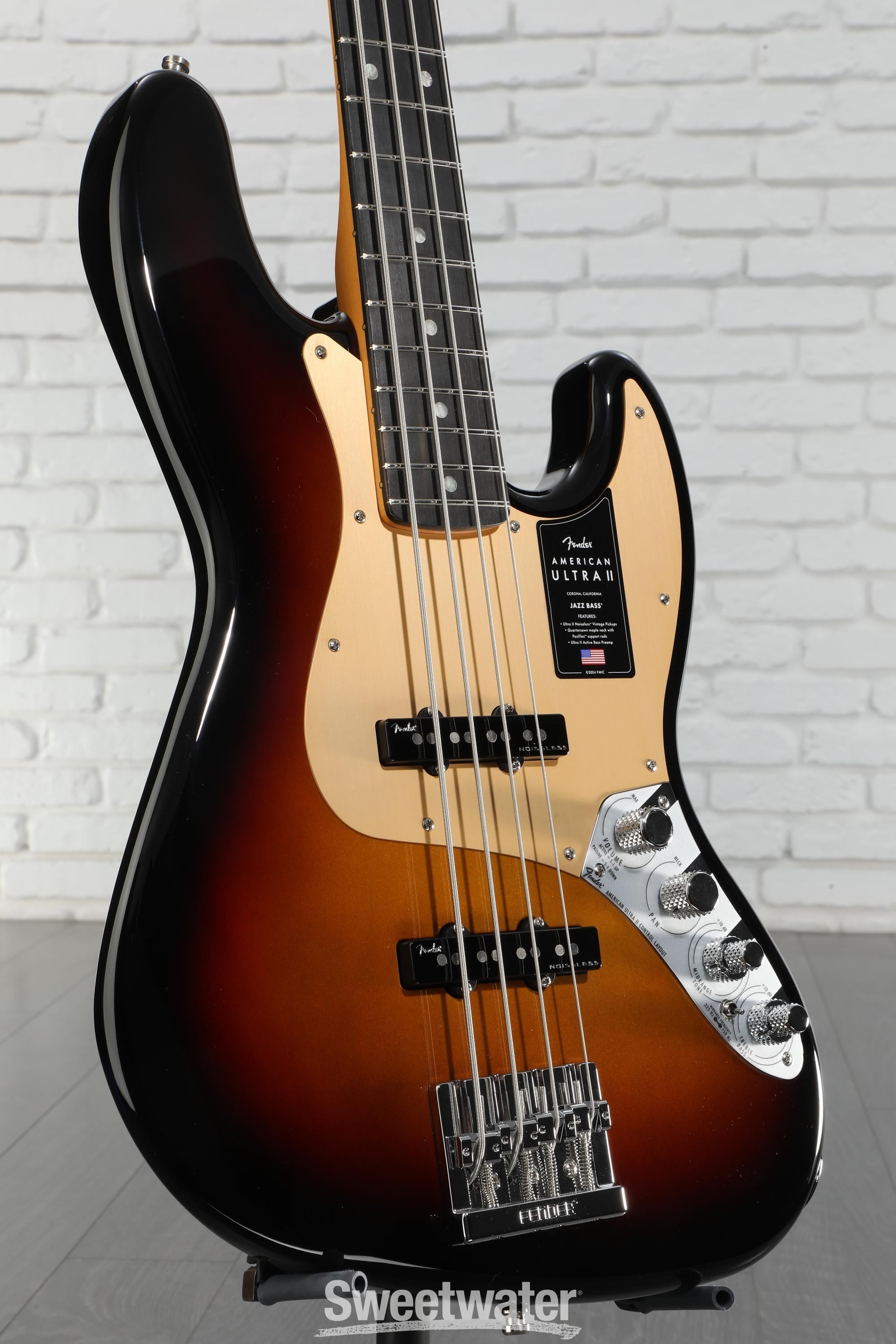 ベース Fender USA American Ultra II Jazz Bass Fender American Ultra II Jazz Bass Ebony Fingerboard