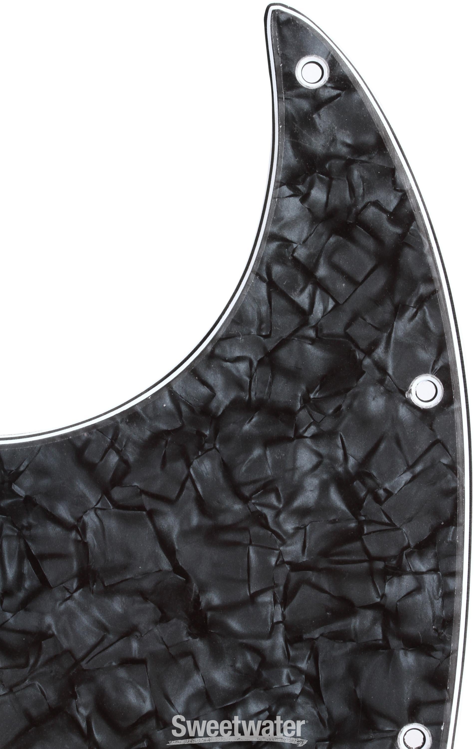 Fender 10-hole Contemporary Jazz Bass Pickguard - Black Moto