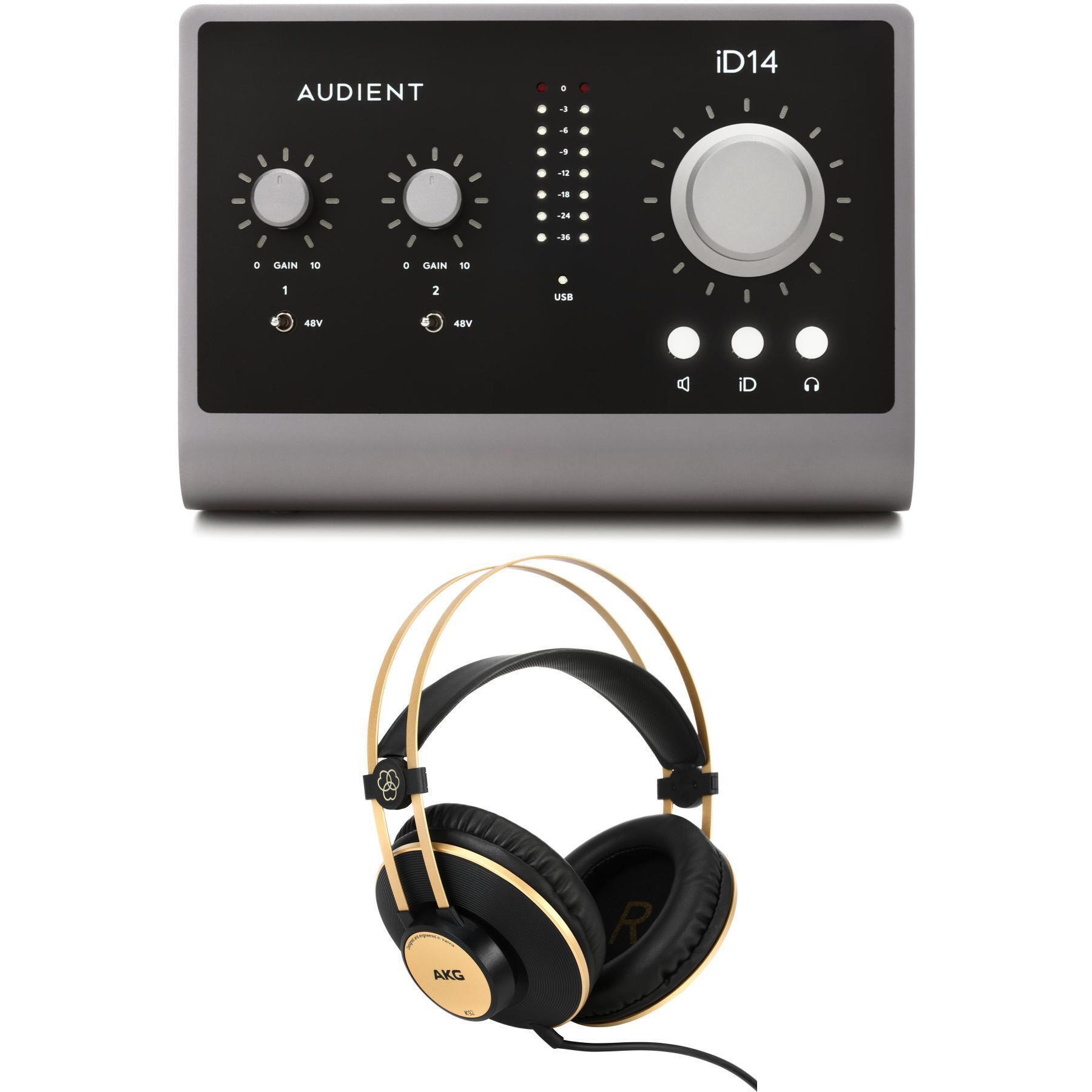 Audient iD14 MKII USB-C Audio Interface and Headphones | Sweetwater