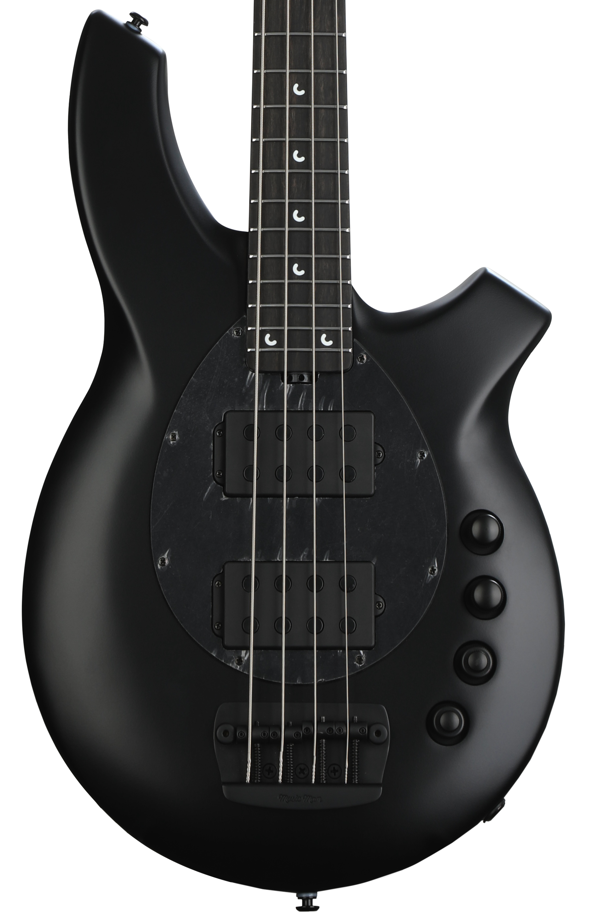 Ernie Ball Music Man Bongo 4HH Electric Bass Guitar - Stealth Black |  Sweetwater