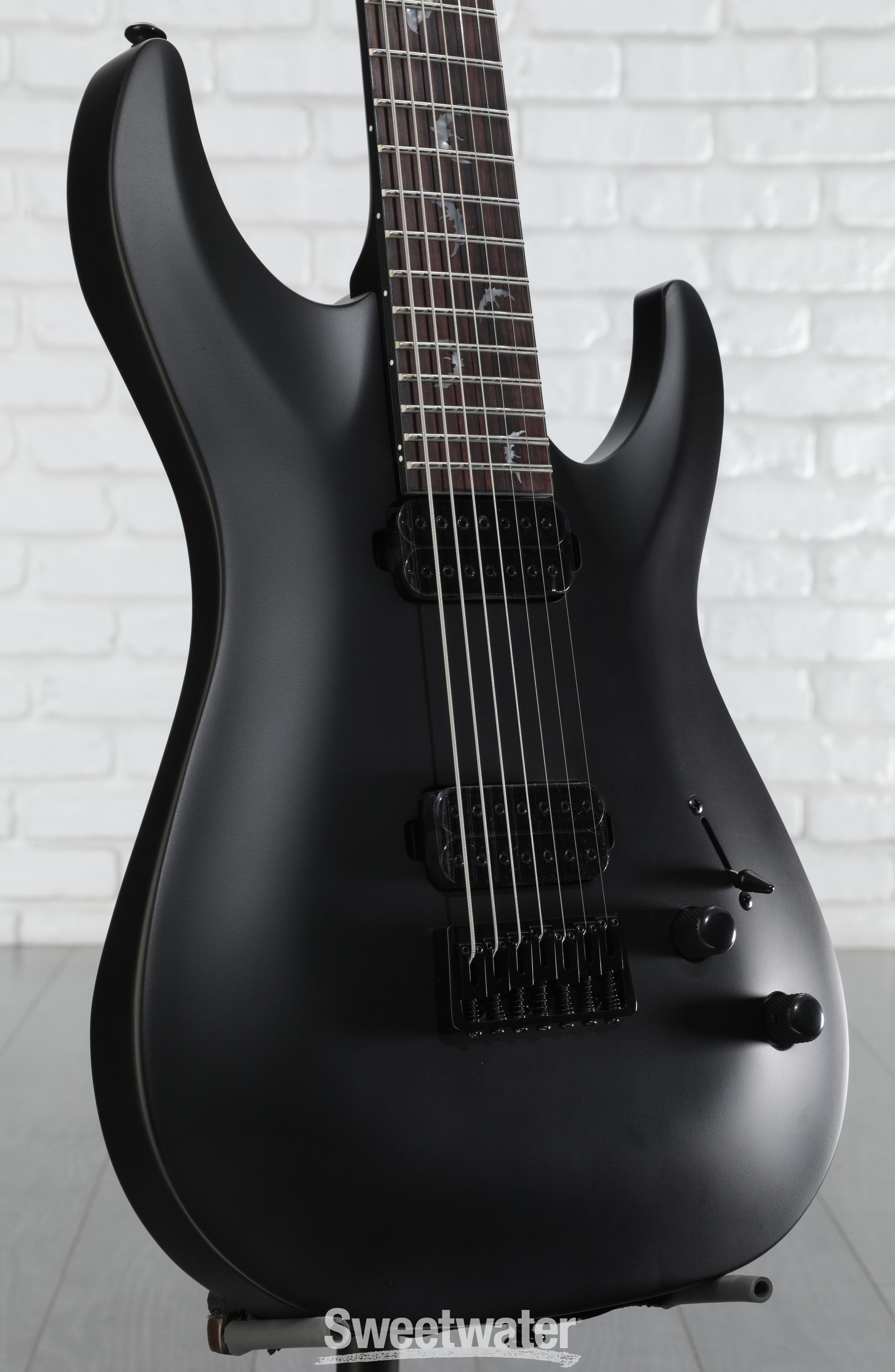 Schecter Damien-7 SBK Electric Guitar - Satin Black | Sweetwater