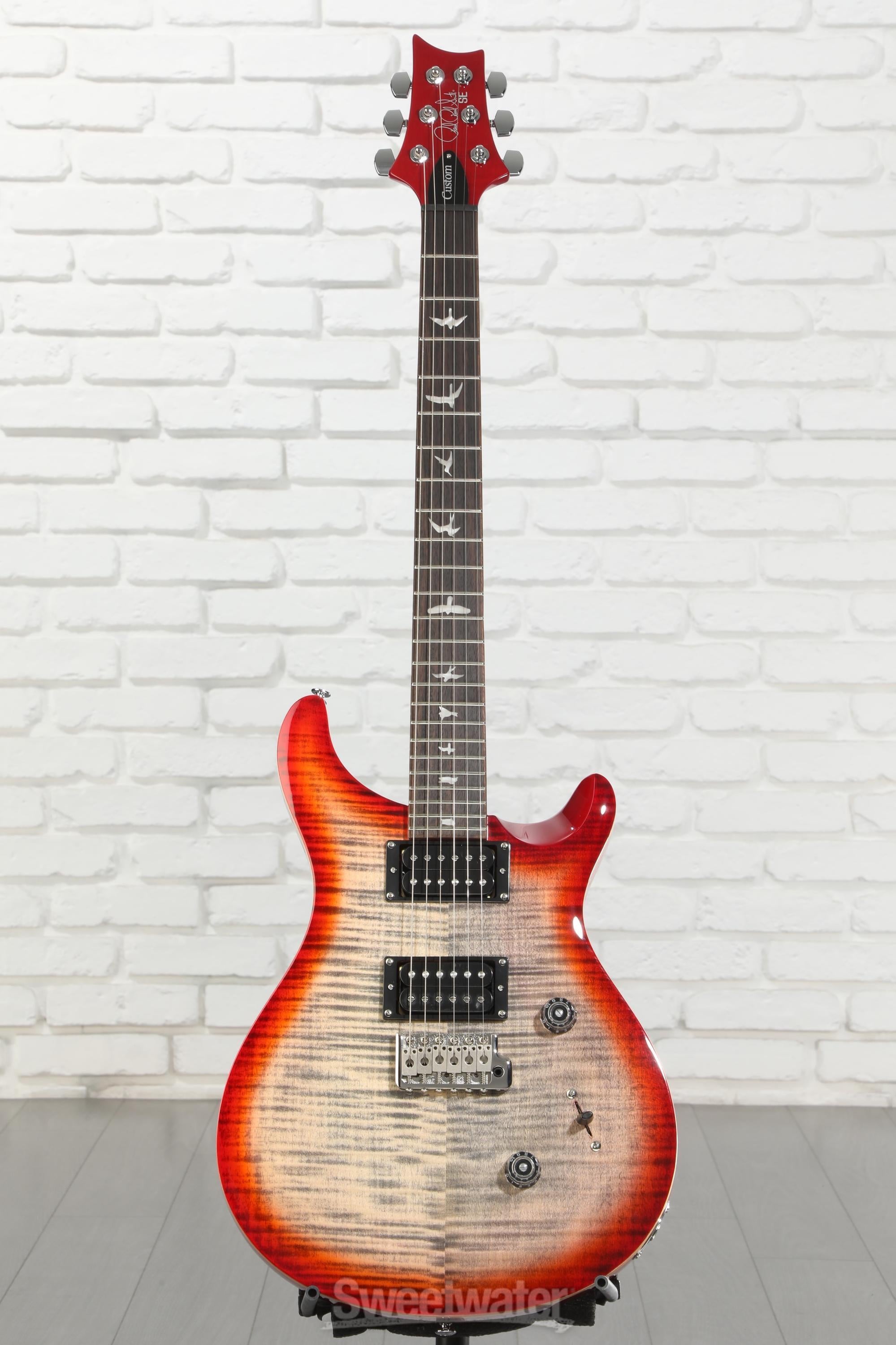 PRS SE Custom 24 Electric Guitar - Charcoal Cherry Burst | Sweetwater
