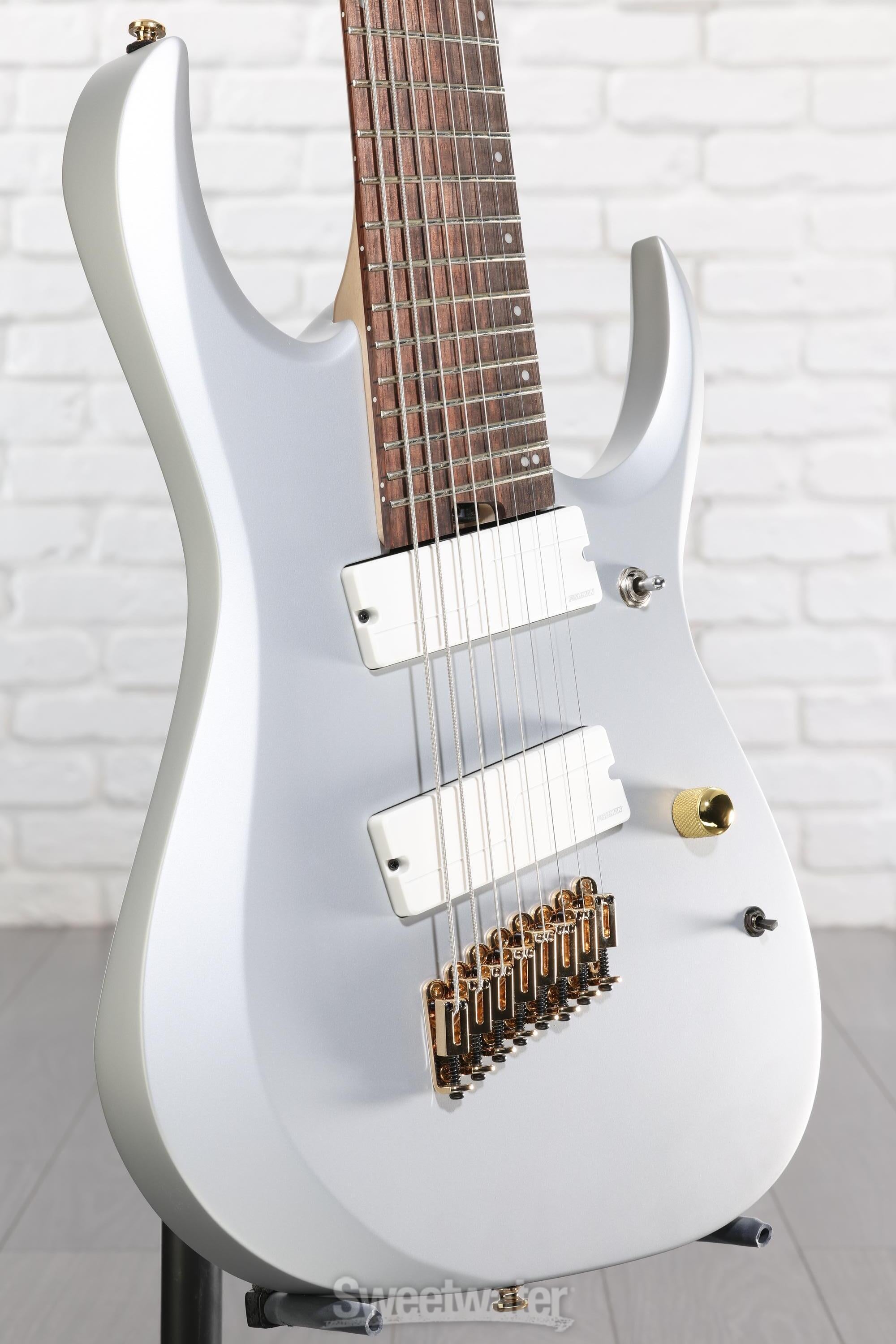 Photo of Ibanez Axe Design Lab RGDMS8 Multi-scale 8-string Electric Guitar - Classic Silver Matte