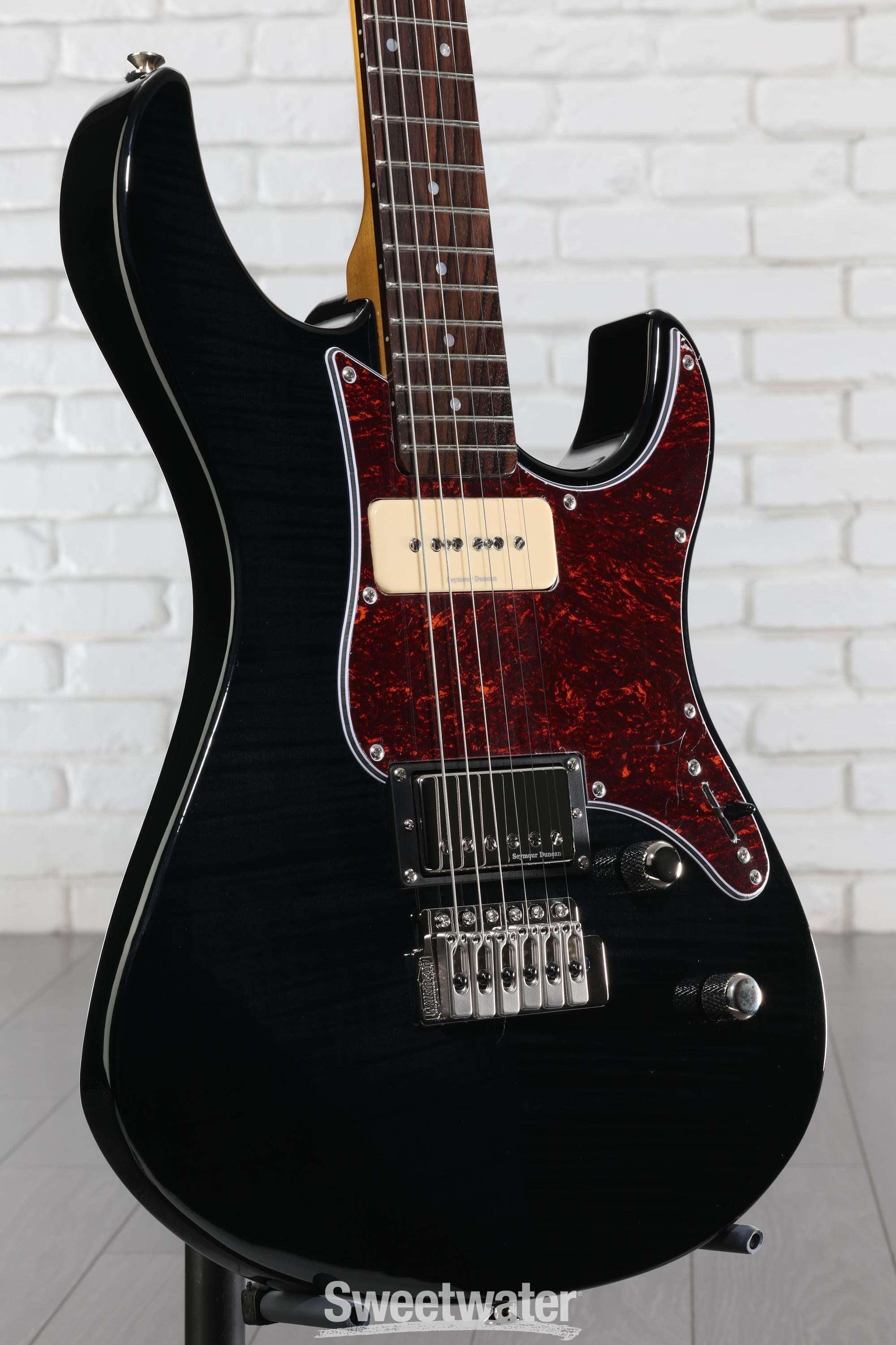 Yamaha PAC611VFM Pacifica Electric Guitar - Trans Black | Sweetwater