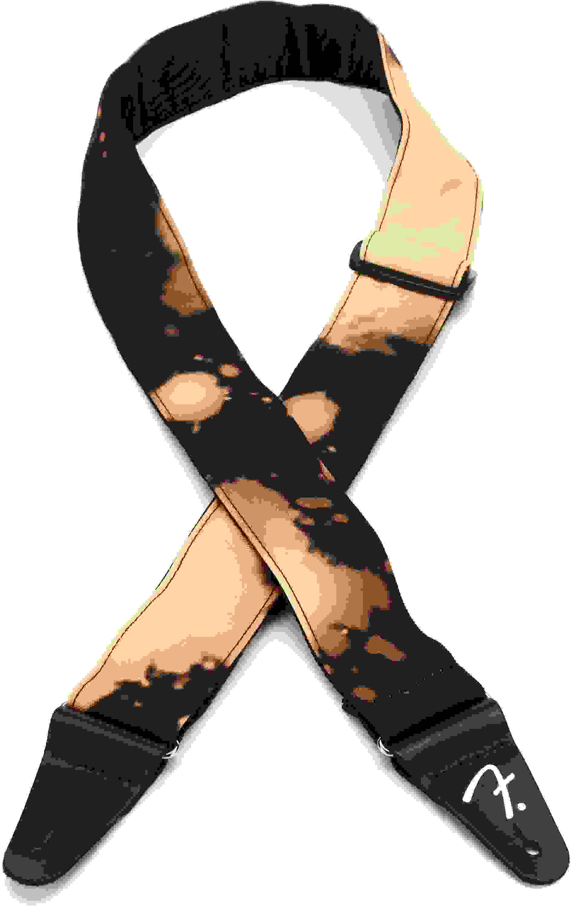 Fender Tie Dye Acid Wash Guitar Strap Black Sweetwater