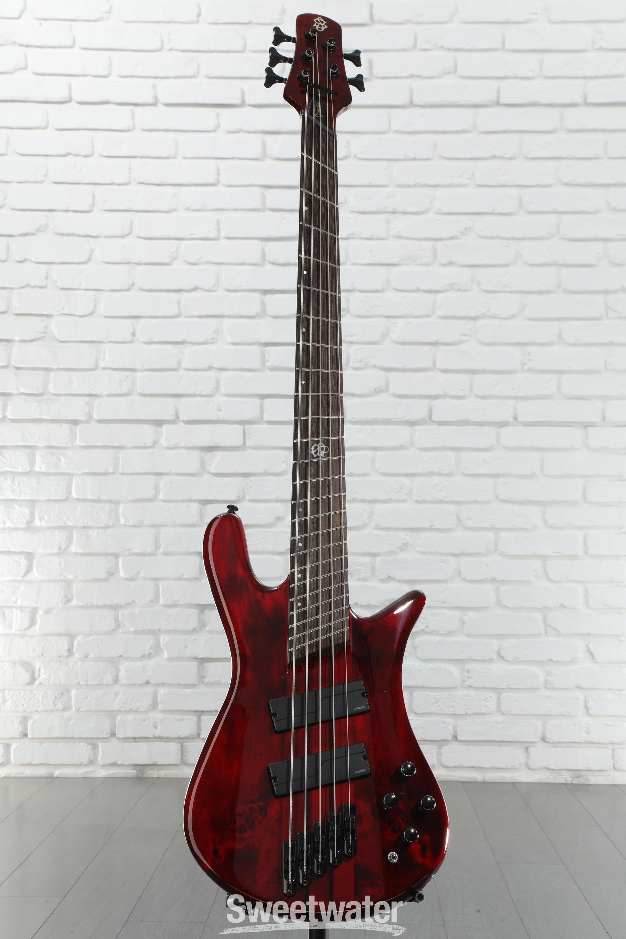 Spector NS Dimension 5 Bass Guitar - Inferno Red Gloss