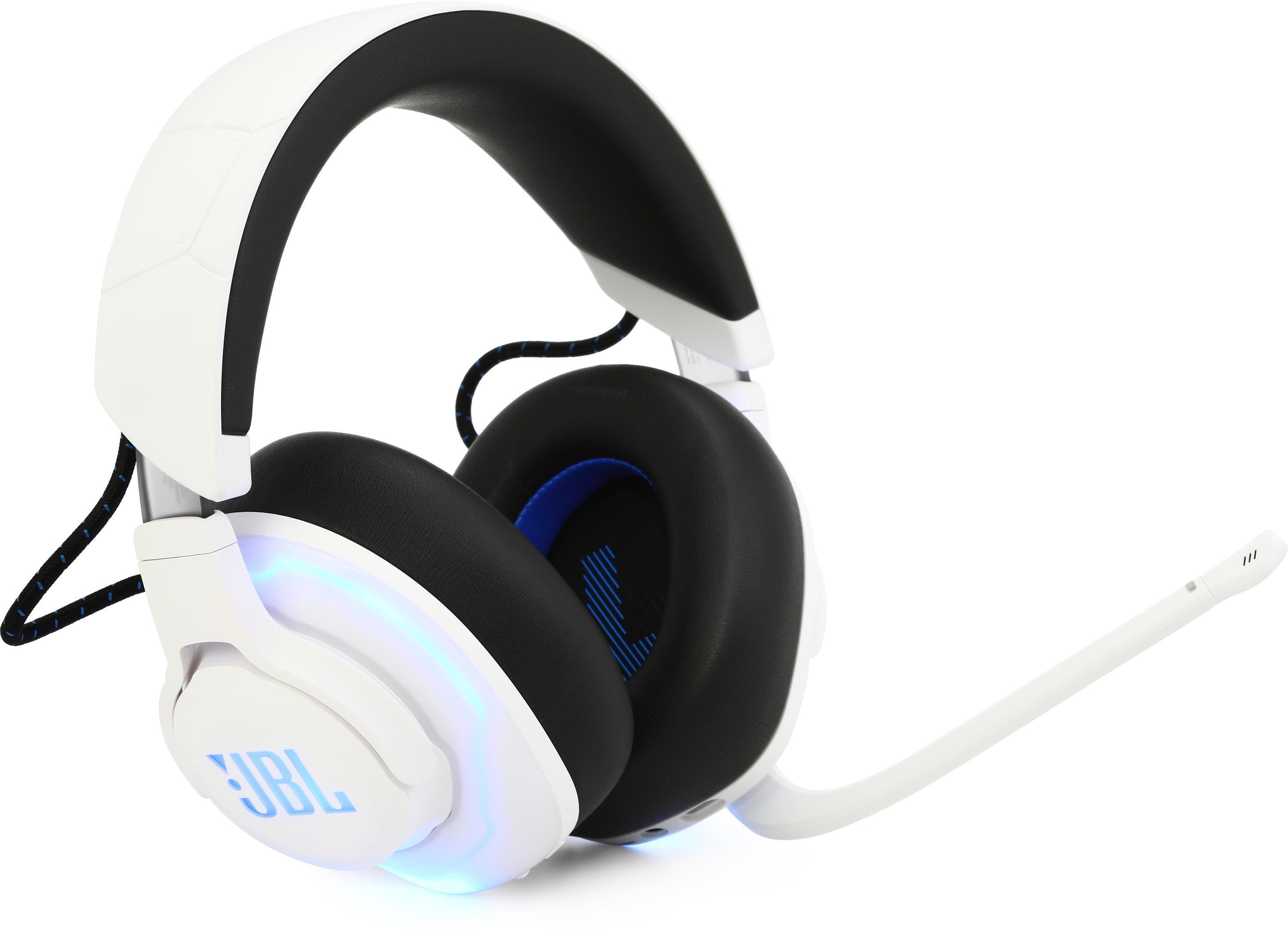 JBL Quantum 910P - Headset - full size - Bluetooth / 2.4 GHz radio  frequency - wireless, wired - active noise canceling - white