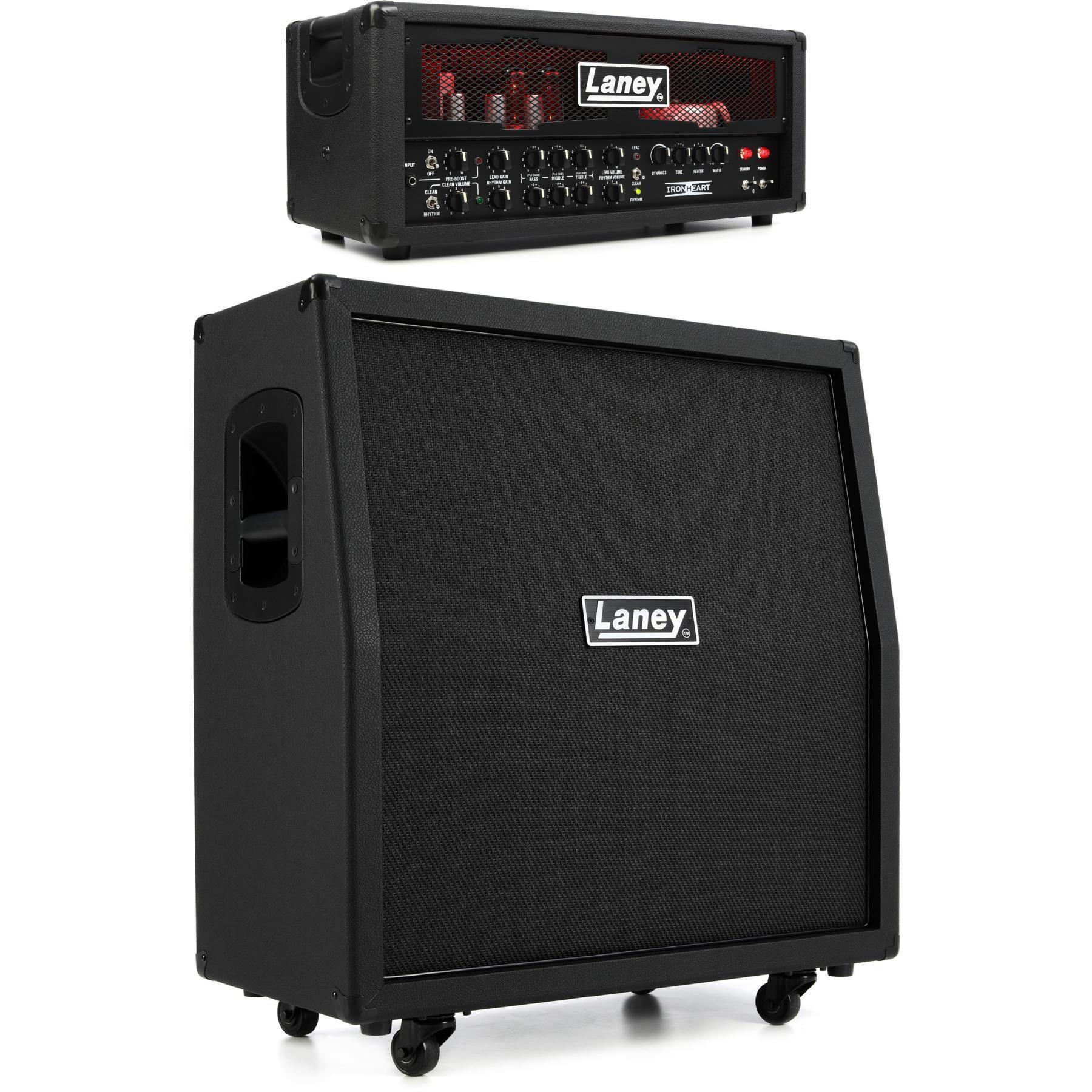 Laney Ironheart IRT60H 60-watt Tube Head and 4 x 12-inch 320-watt Angled  Cabinet