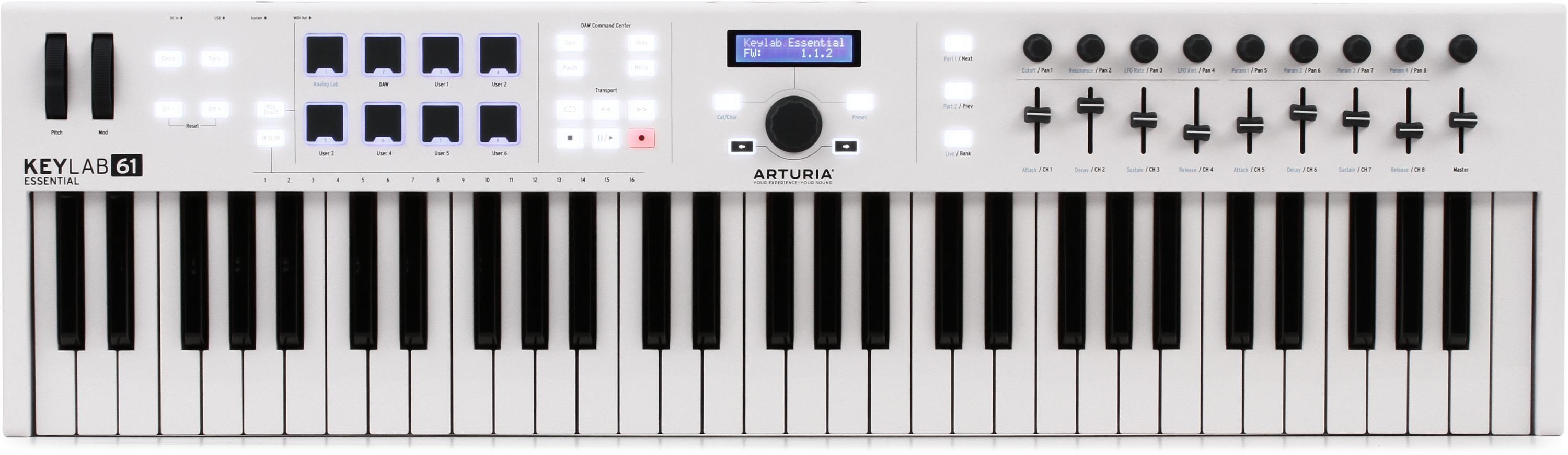 Arturia KeyLab Essential 61 61-key Keyboard Controller | Sweetwater