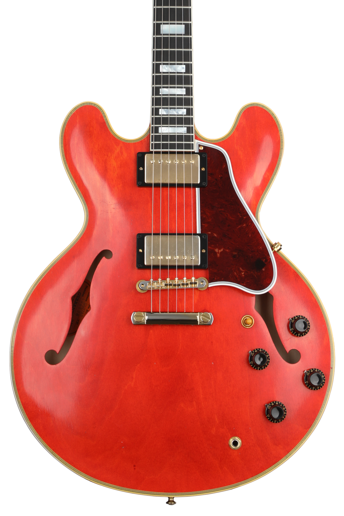 Gibson Custom 1959 ES-355 Reissue Stop Bar Semi-hollowbody Electric Guitar - Watermelon Red, Murphy Lab Light Aged
