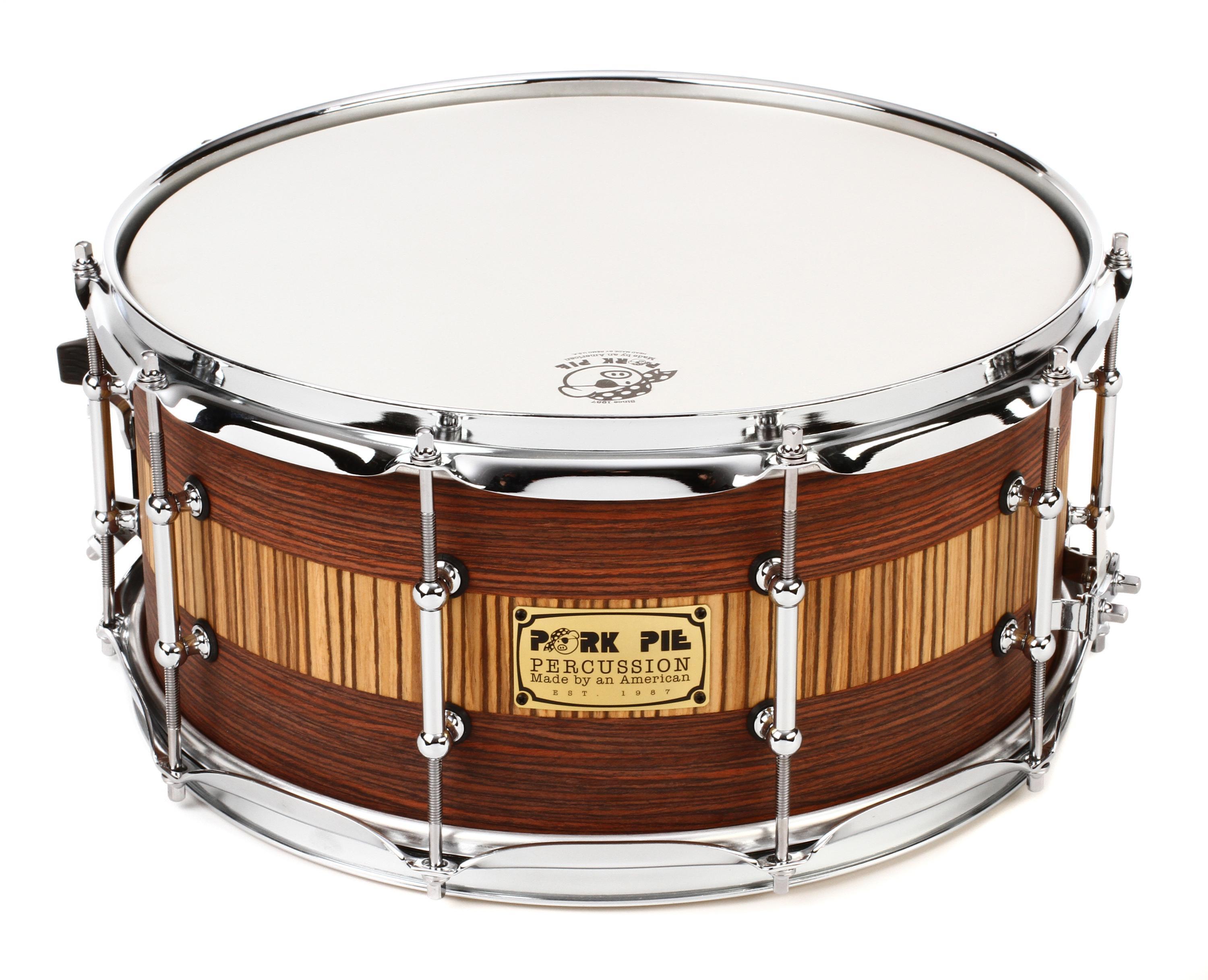 Pork Pie Percussion USA Maple 6.5 x 14-inch Snare Drum - Rosewood-Zebrawood  veneer