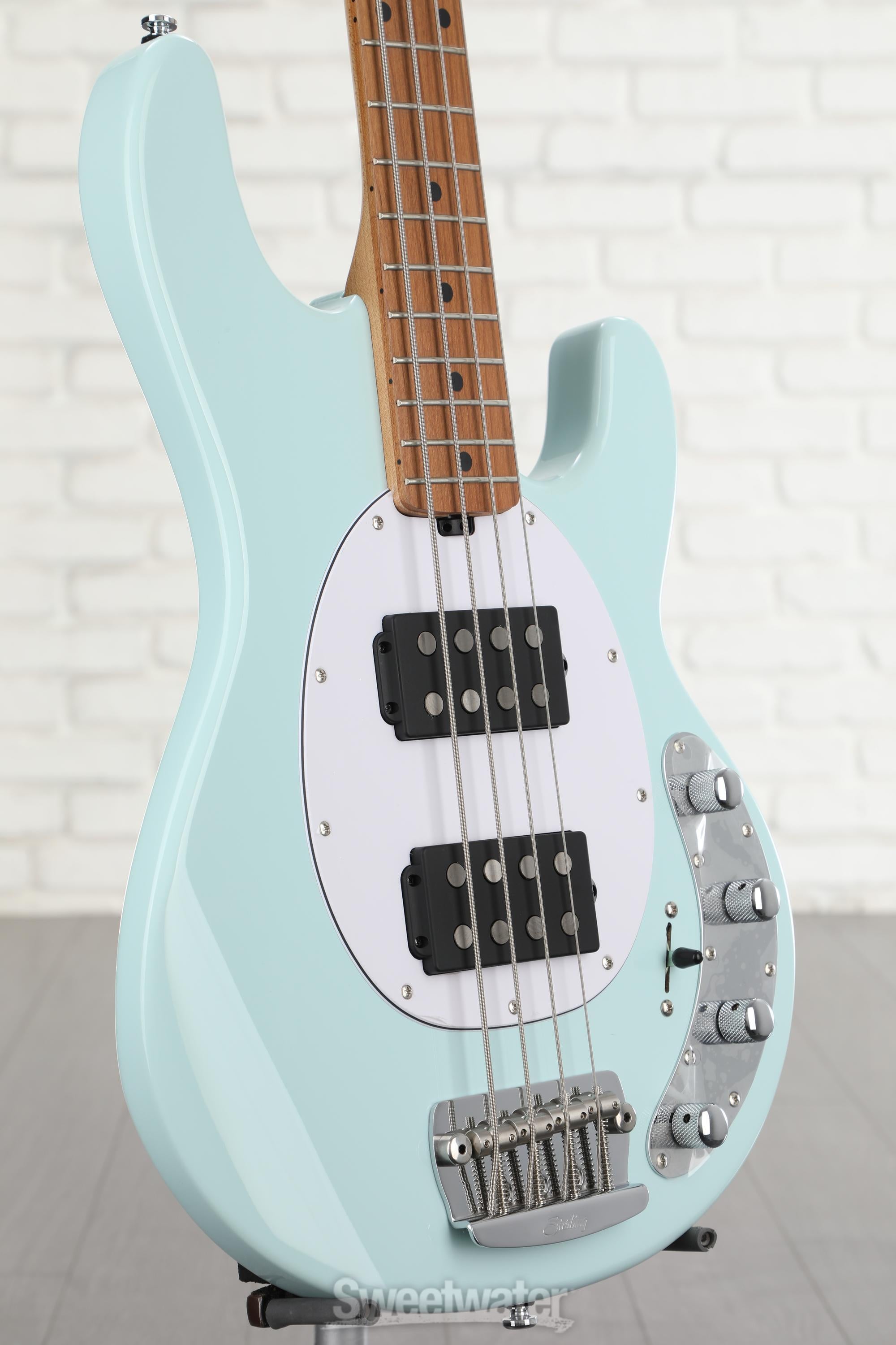 Sterling By Music Man StingRay RAY34HH Bass Guitar - Daphne Blue