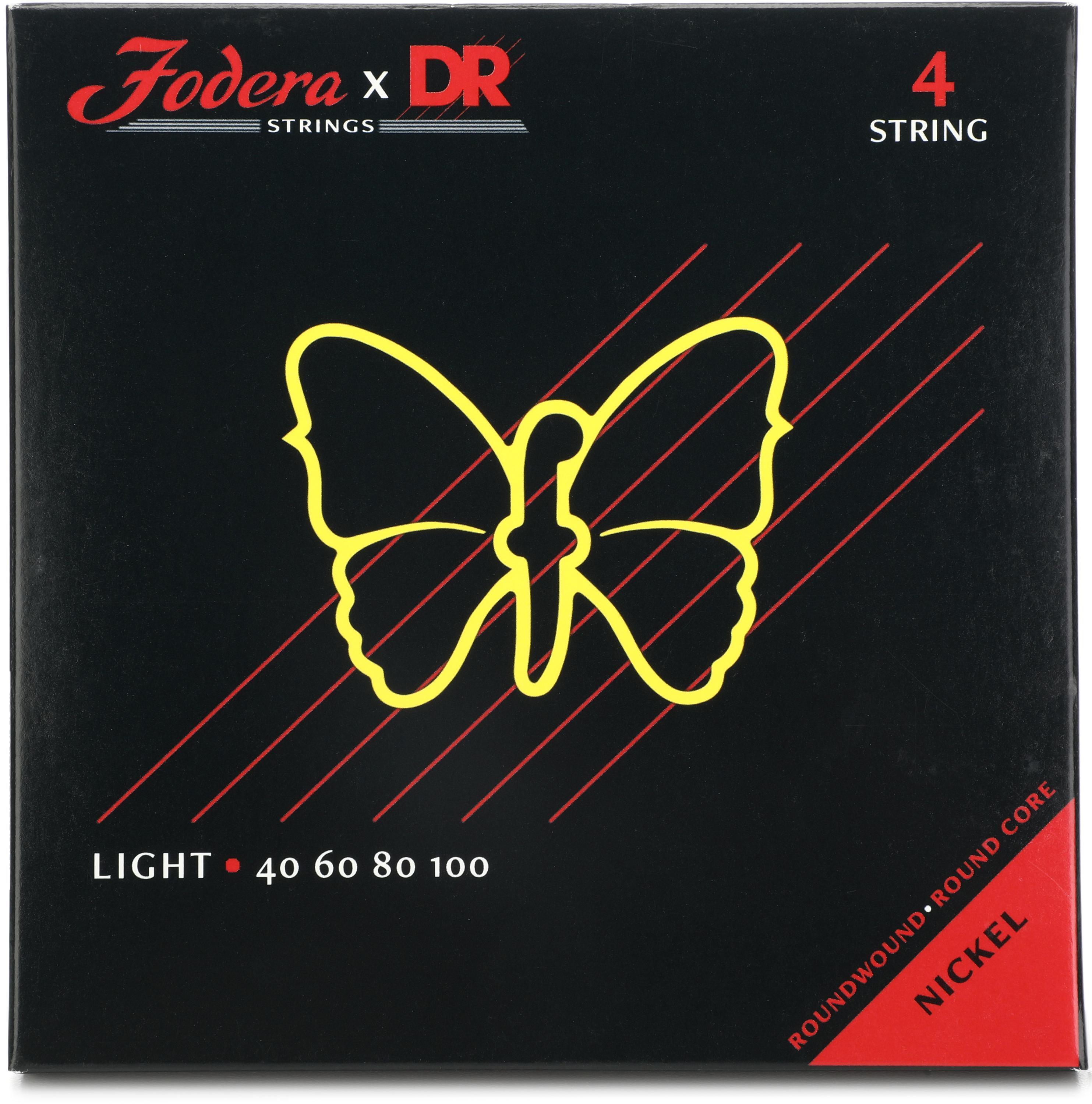 Photo of Fodera x DR 40100 Nickel Roundwound Bass Guitar Strings - .040-.100