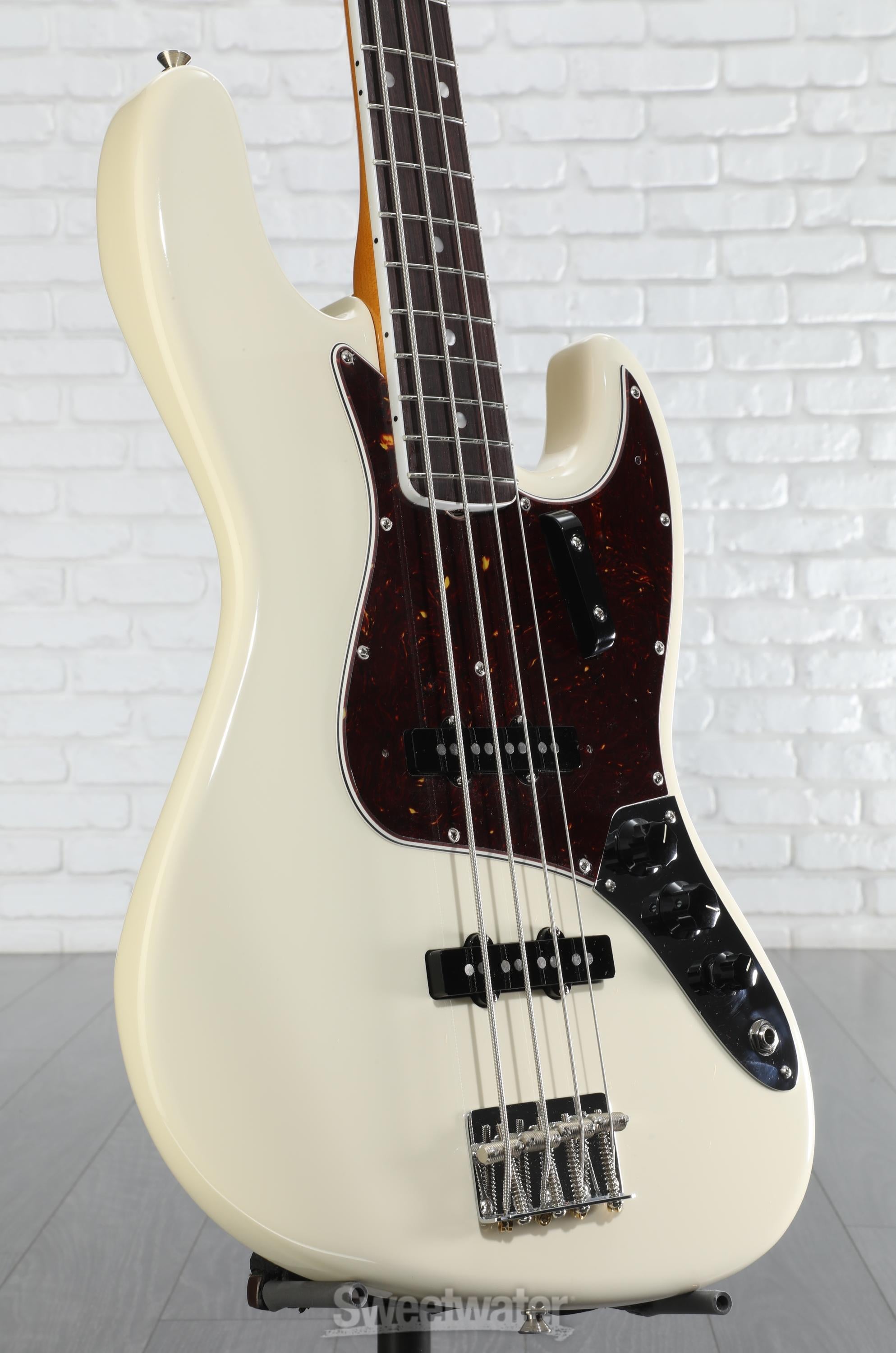 ベース FENDER USA JAZZ BASS VINTAGE Fender American Vintage II 1966 Jazz Bass - Olympic White