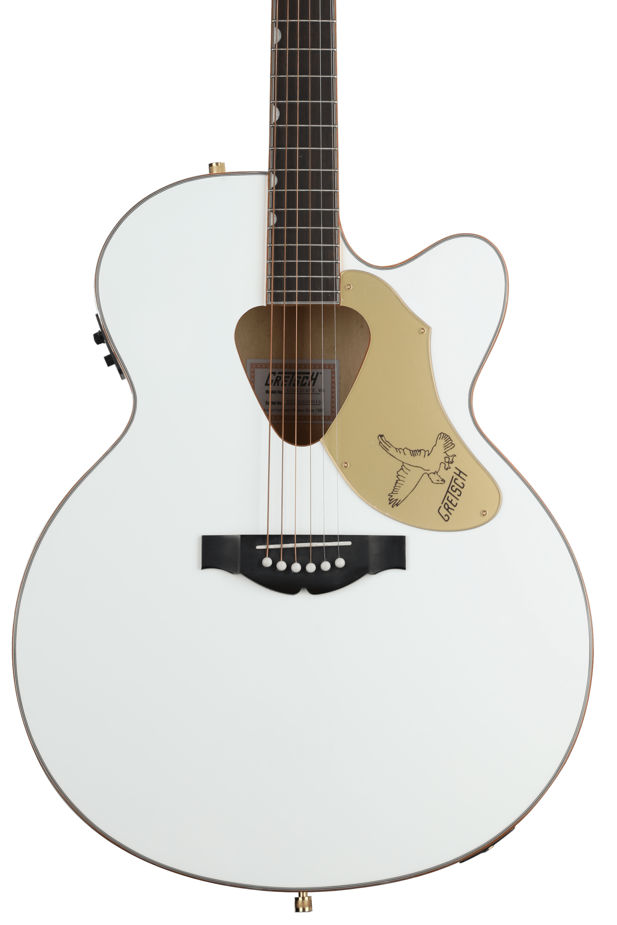 Gretsch G5022CWFE Rancher Falcon Jumbo Cutaway Acoustic-Electric Guitar -  White