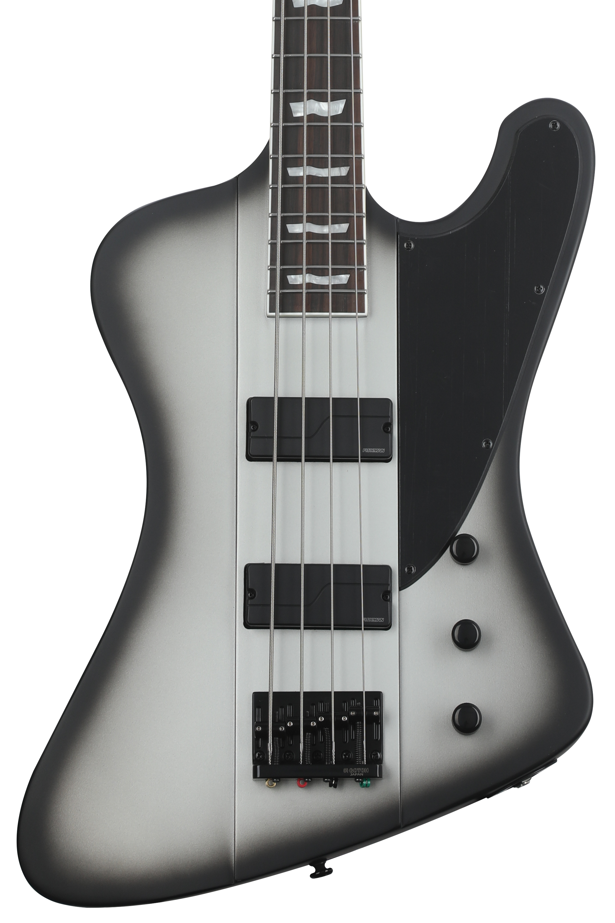 ESP LTD Phoenix-1004 Bass Guitar - Silver Sunburst Satin