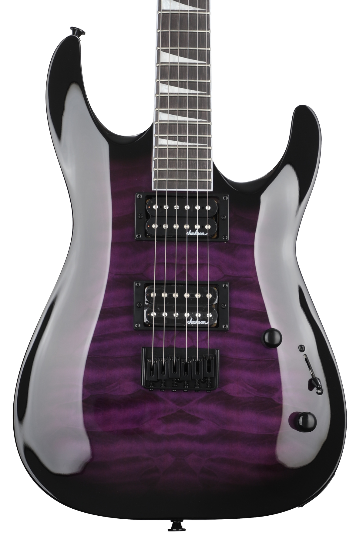 Bundled Item: Jackson JS Series Dinky Arch Top JS32Q DKA HT Electric Guitar - Transparent Purple Burst
