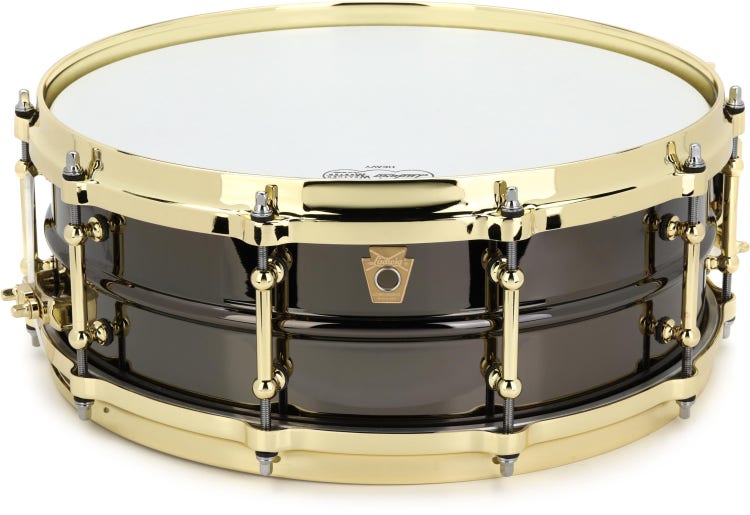 Ludwig Black Beauty Snare Drum - 5 inches x 14 inches, Black Nickel with Gold Hardware