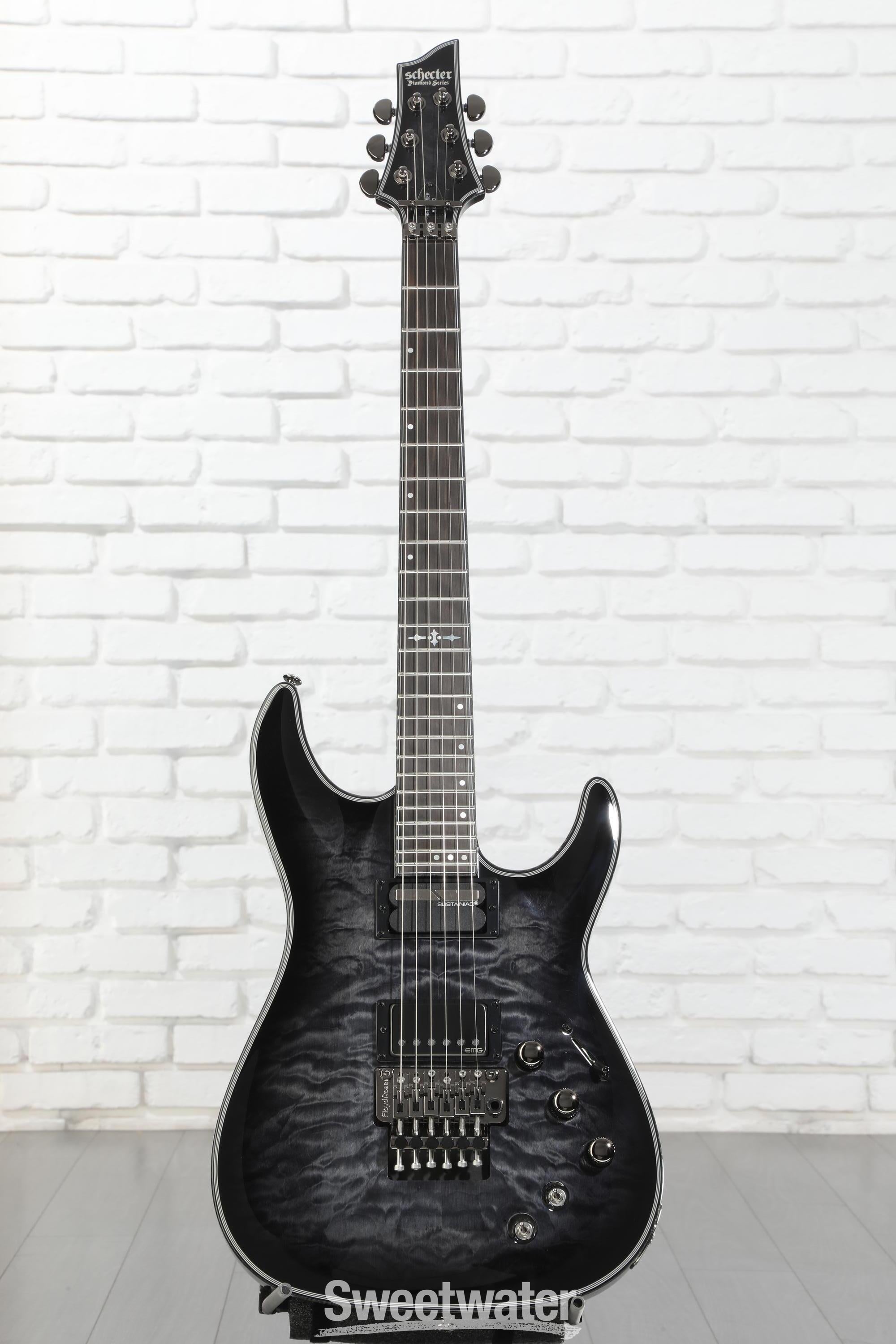 ギター SCHECTER HELLRAISER HYBRID C-1 Schecter Hellraiser Hybrid C-1 FR-S Electric Guitar - Trans Black