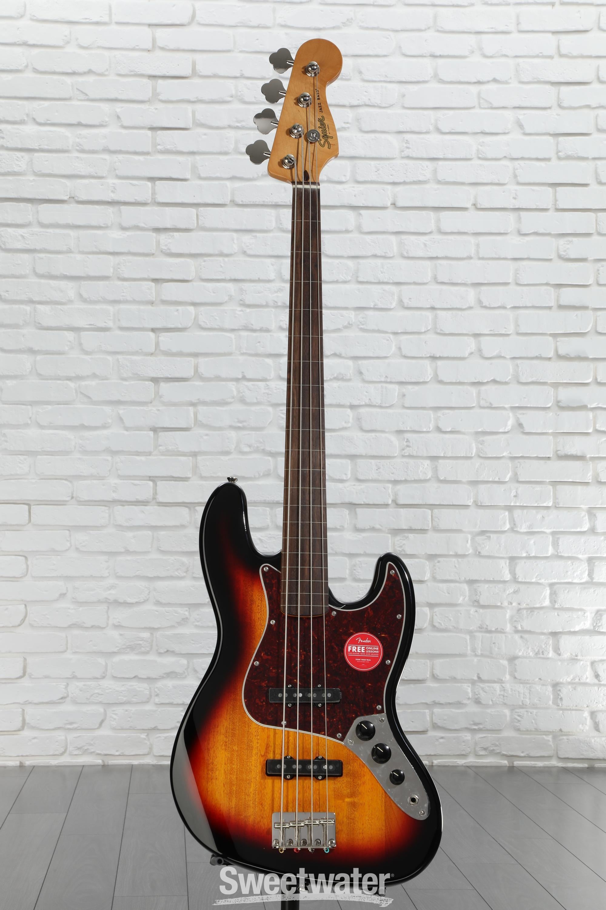 Squier Classic Vibe '60s Fretless Jazz Bass - 3-Tone