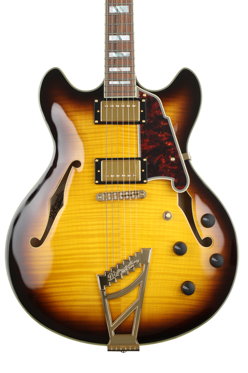 D'Angelico Excel DC - Vintage Sunburst with Stairstep Trapeze Tailpiece