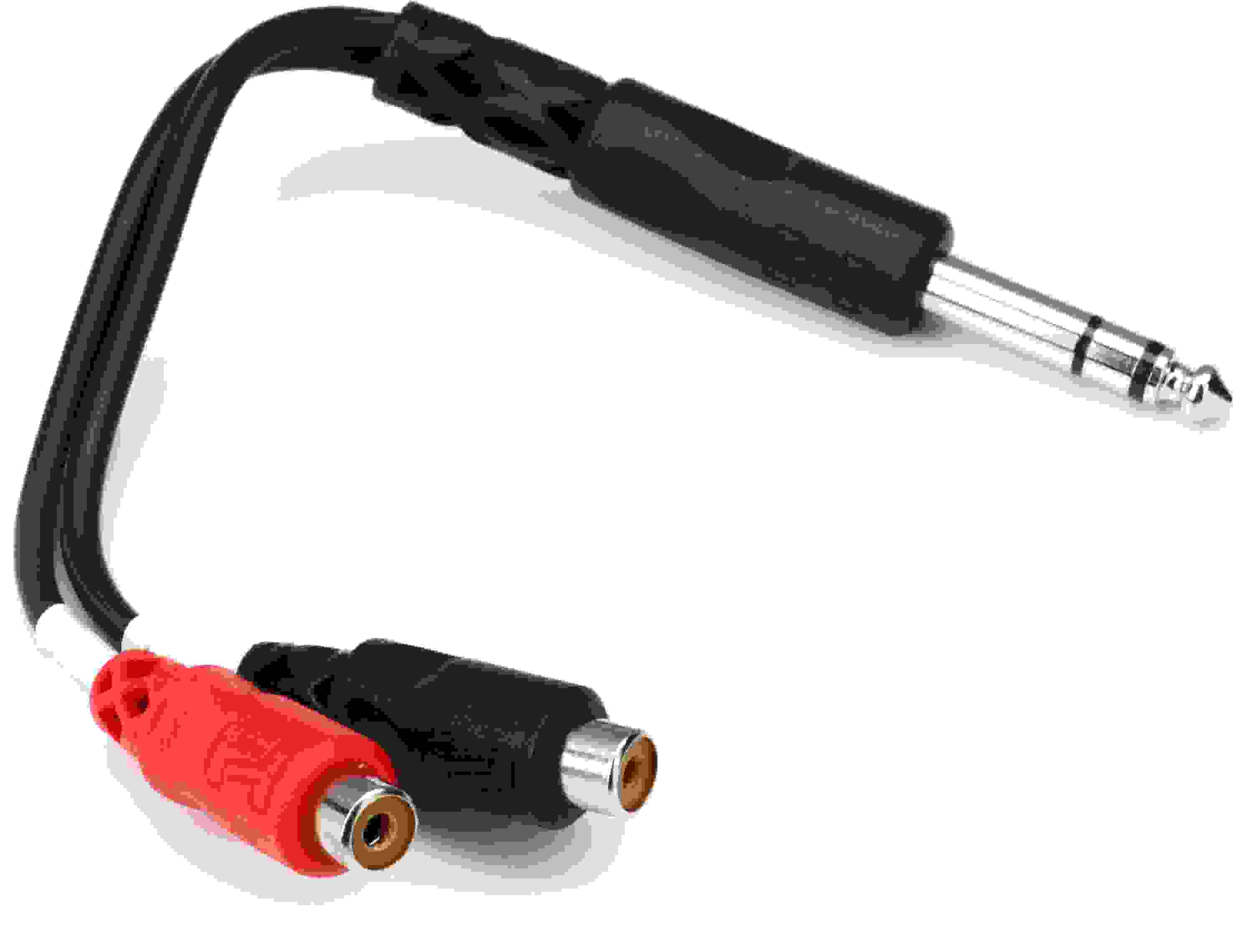Hosa YPR-102 Stereo Breakout Cable - 1/4 inch TRS Male to Left and Right RCA Female