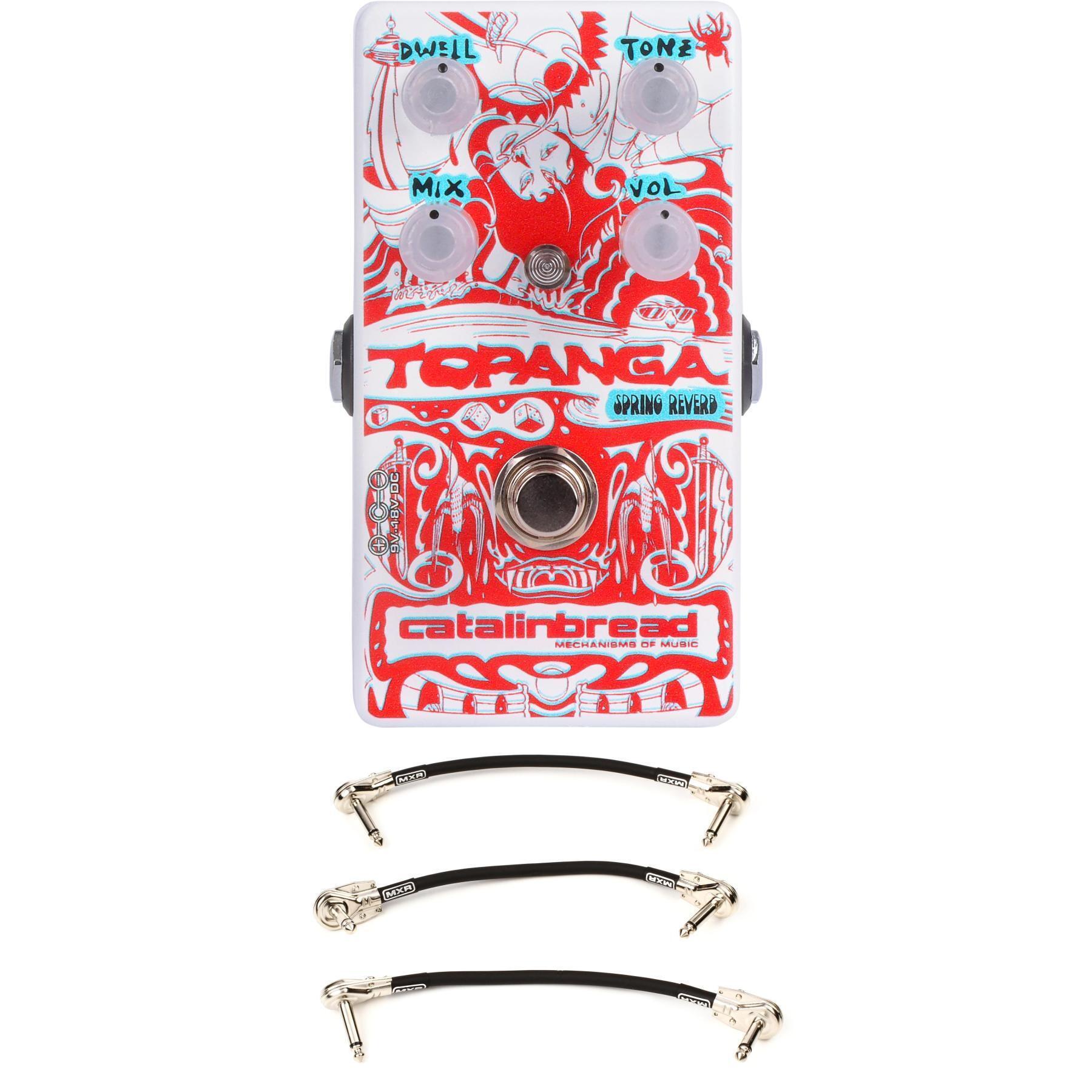 Catalinbread Topanga Spring Reverb Pedal with Patch Cables - 3D