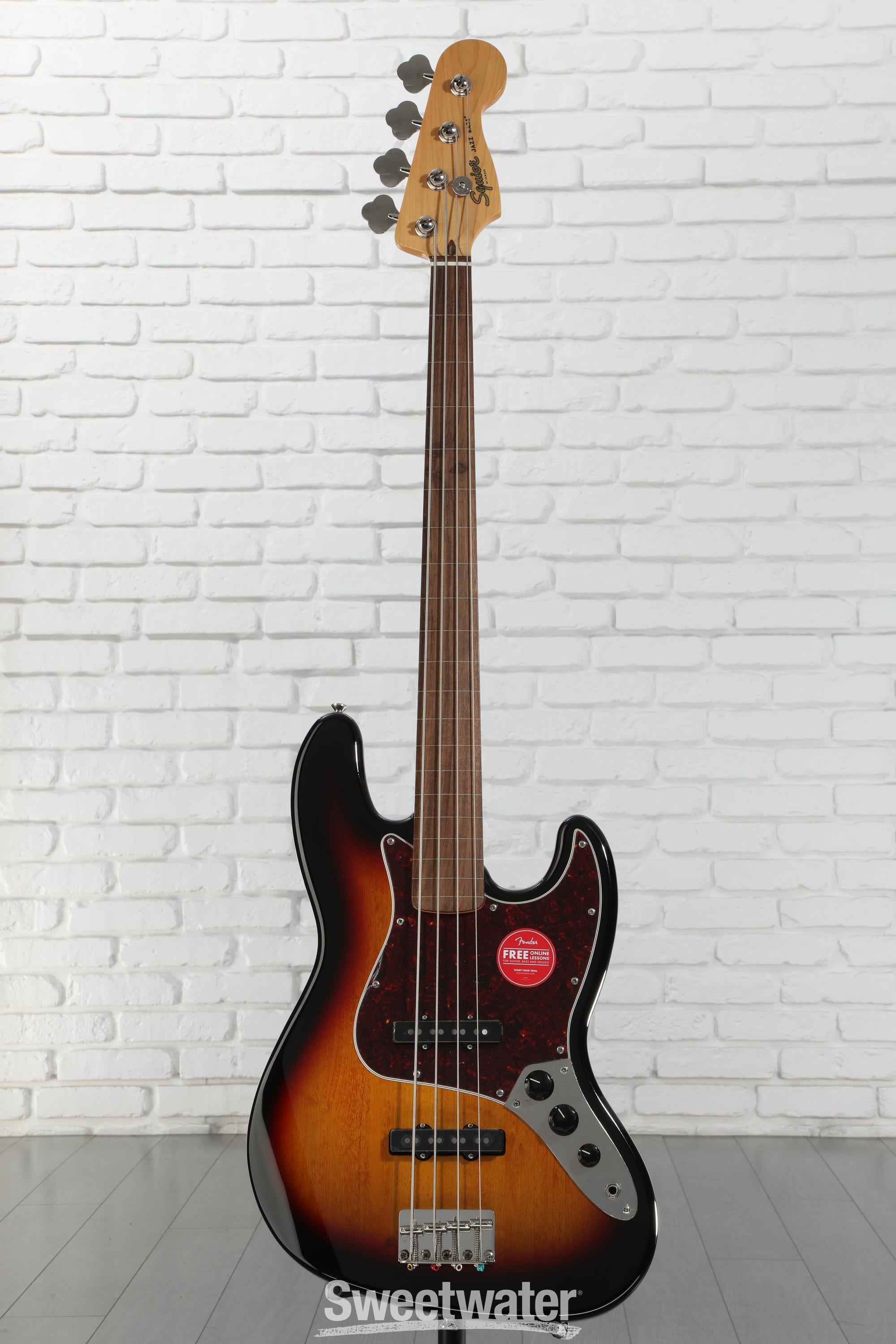 Squier Classic Vibe '60s Fretless Jazz Bass - 3-Tone