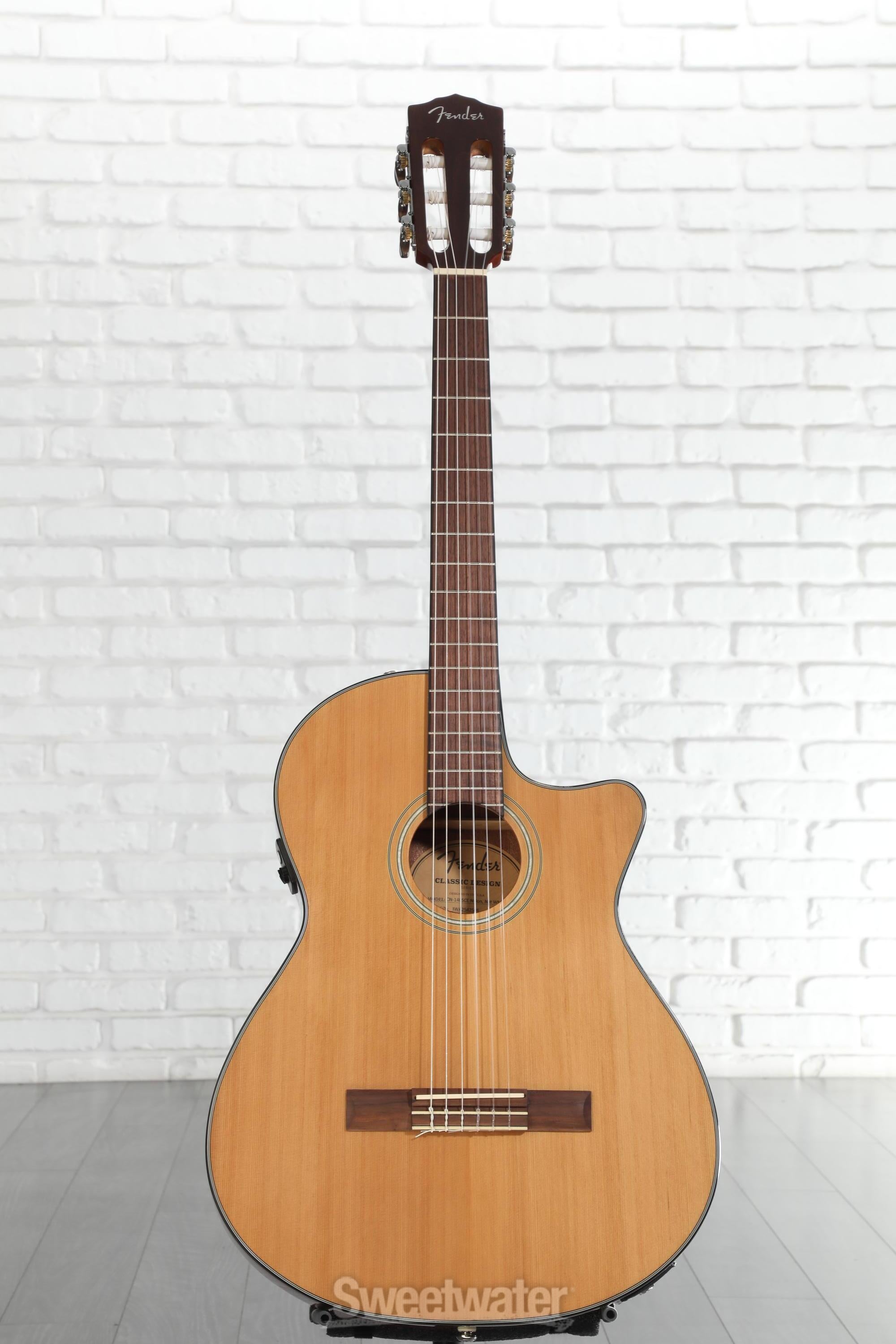 ギター FENDER CN-140SCE Nylon Thinline Natural Amazon.com: Fender CN-140SCE Thinline Concert Nylon String