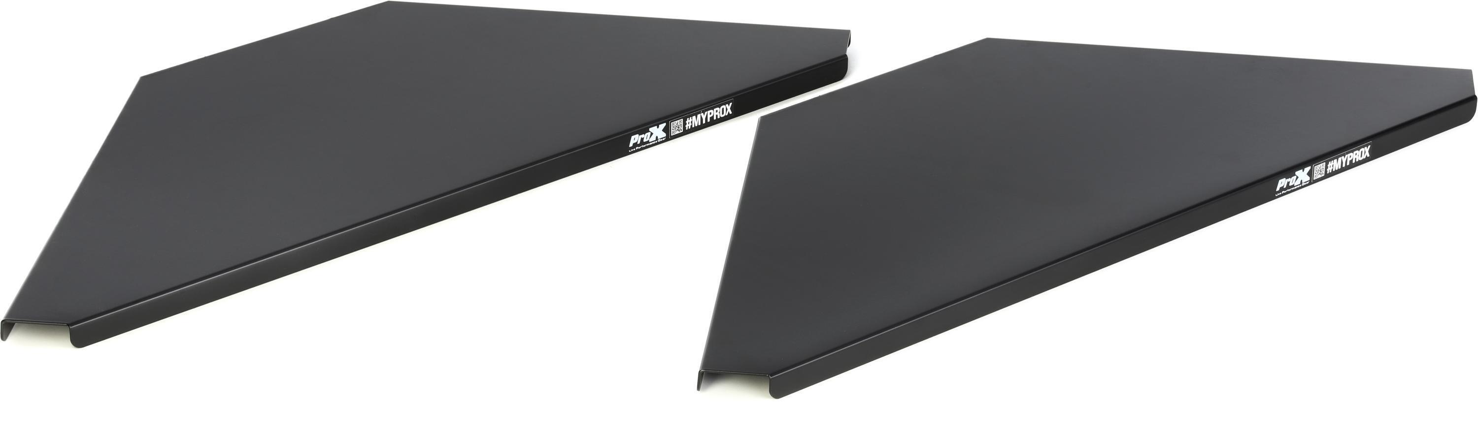 ProX Universal Corner Shelves for DJ Facade - Black | Sweetwater