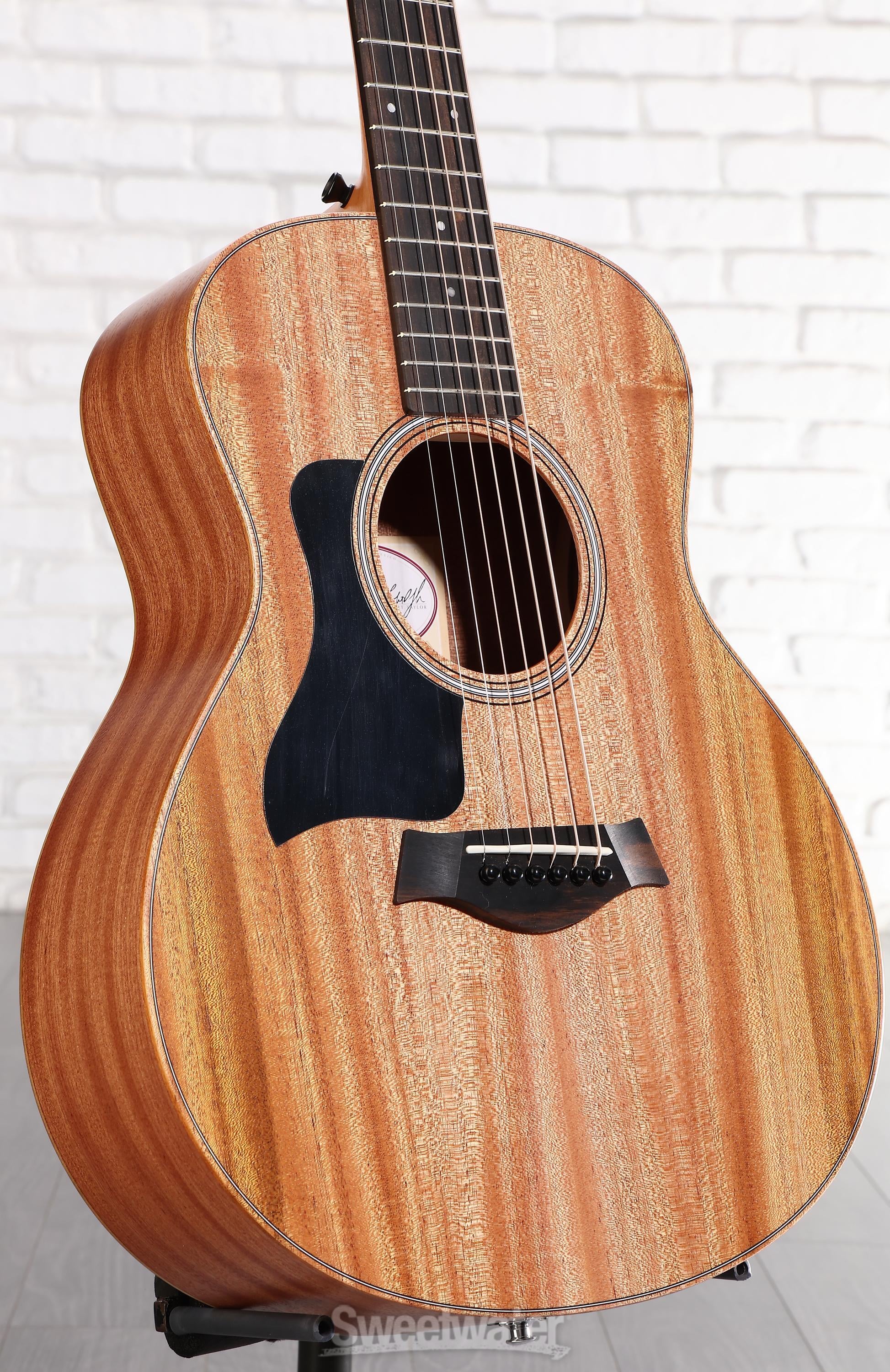Photo of Taylor GS Mini Mahogany Left-Handed Acoustic Guitar - Natural with Black Pickguard
