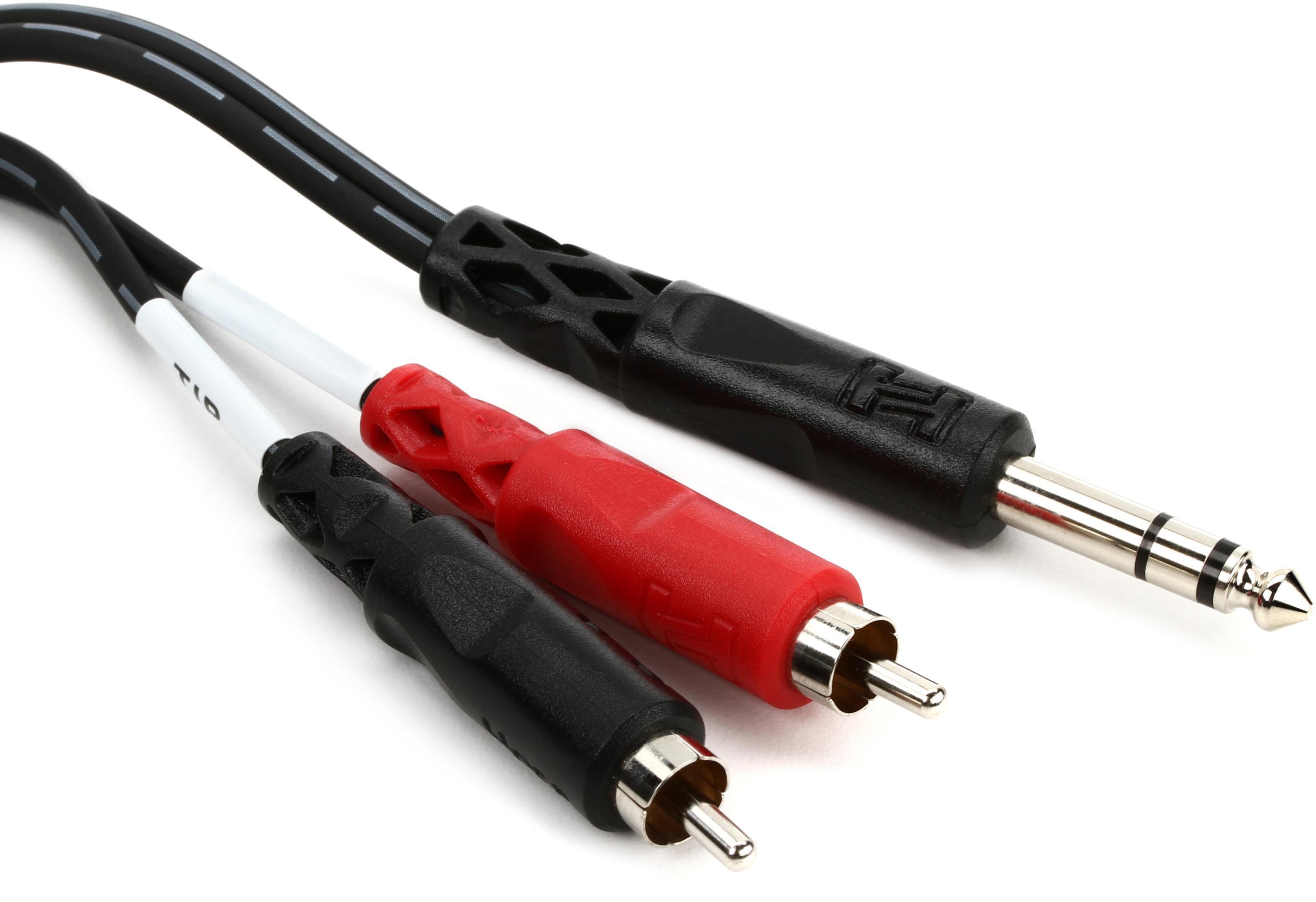 Photo of Hosa TRS-204 Insert Cable - 1/4-inch TRS Male to Dual RCA Male L/R - 12 foot