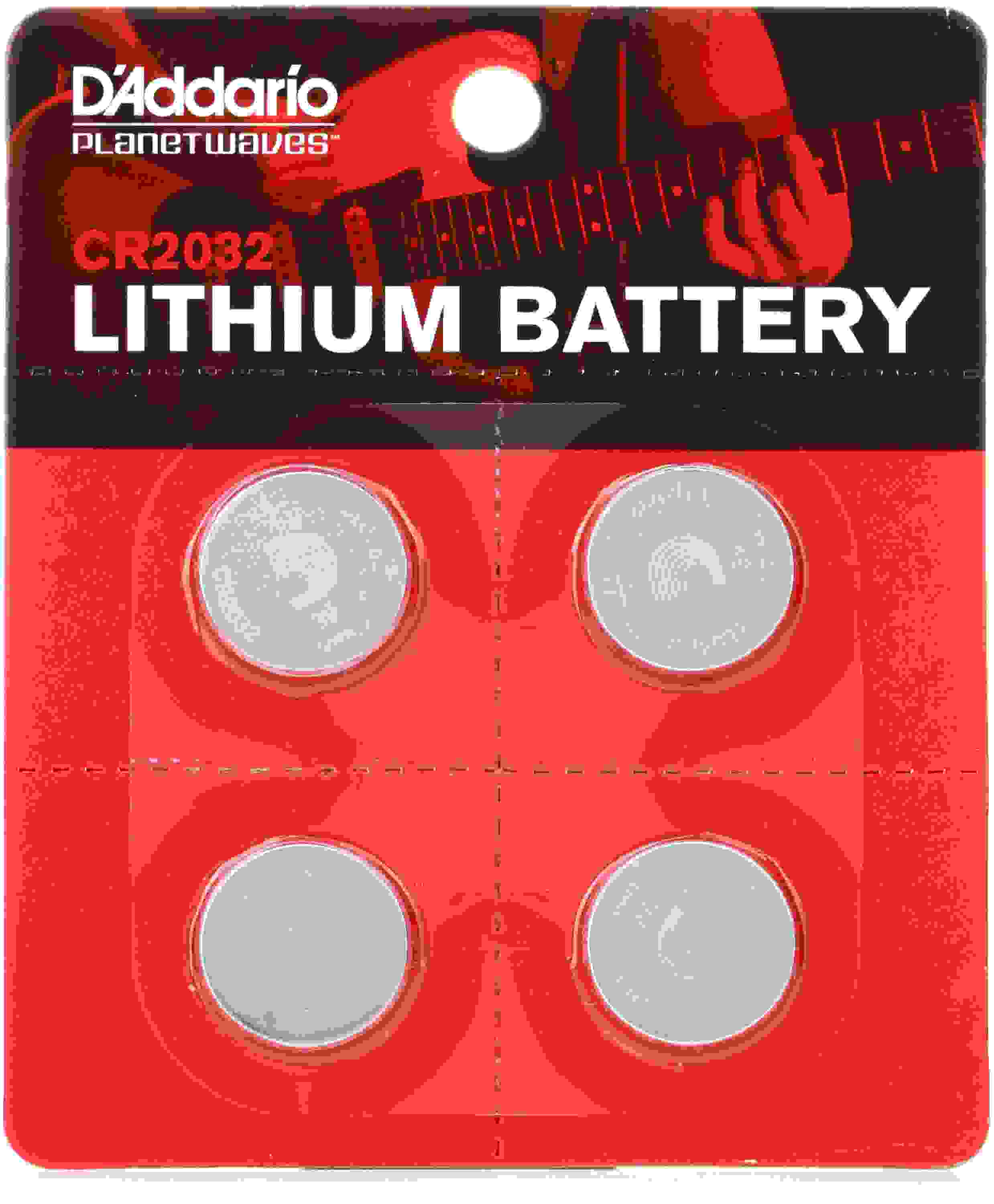 D'Addario CR2032 Lithium 3V Battery (4-pack)